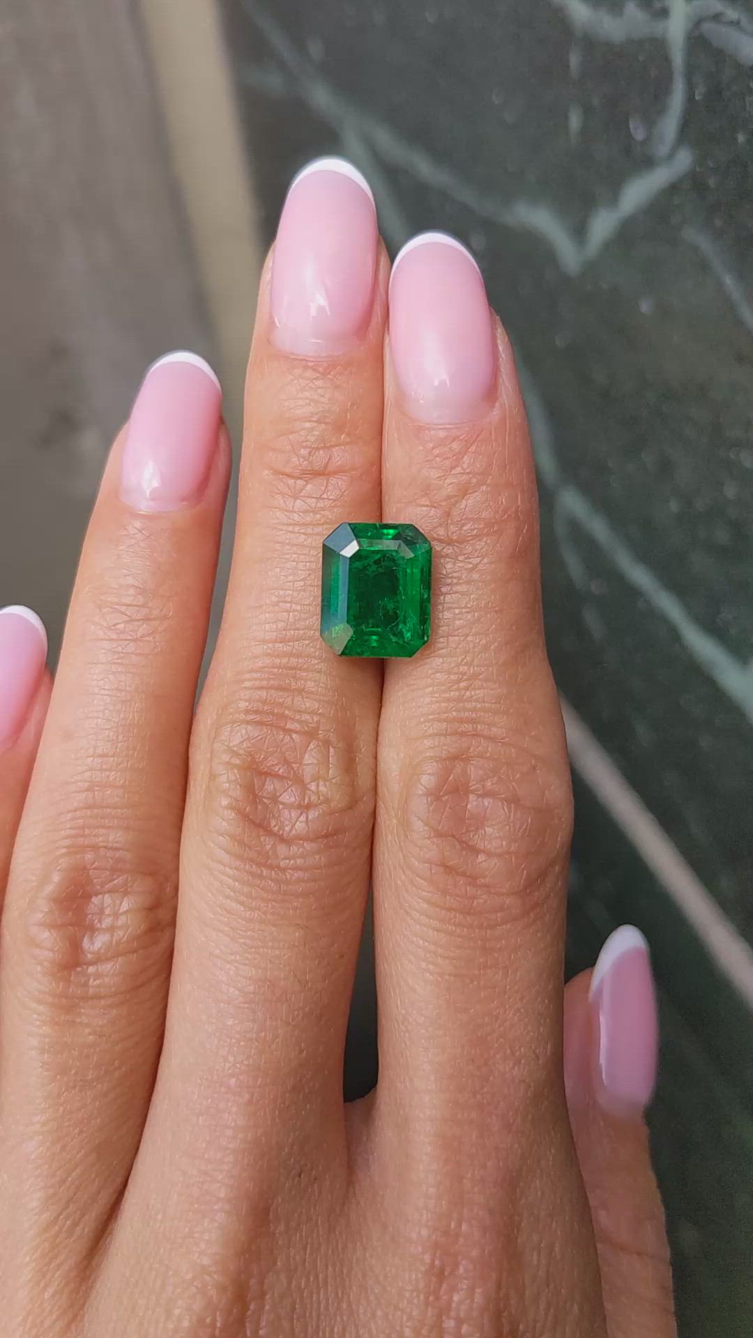 5.38 Ct. Emerald from Zambia Size Video