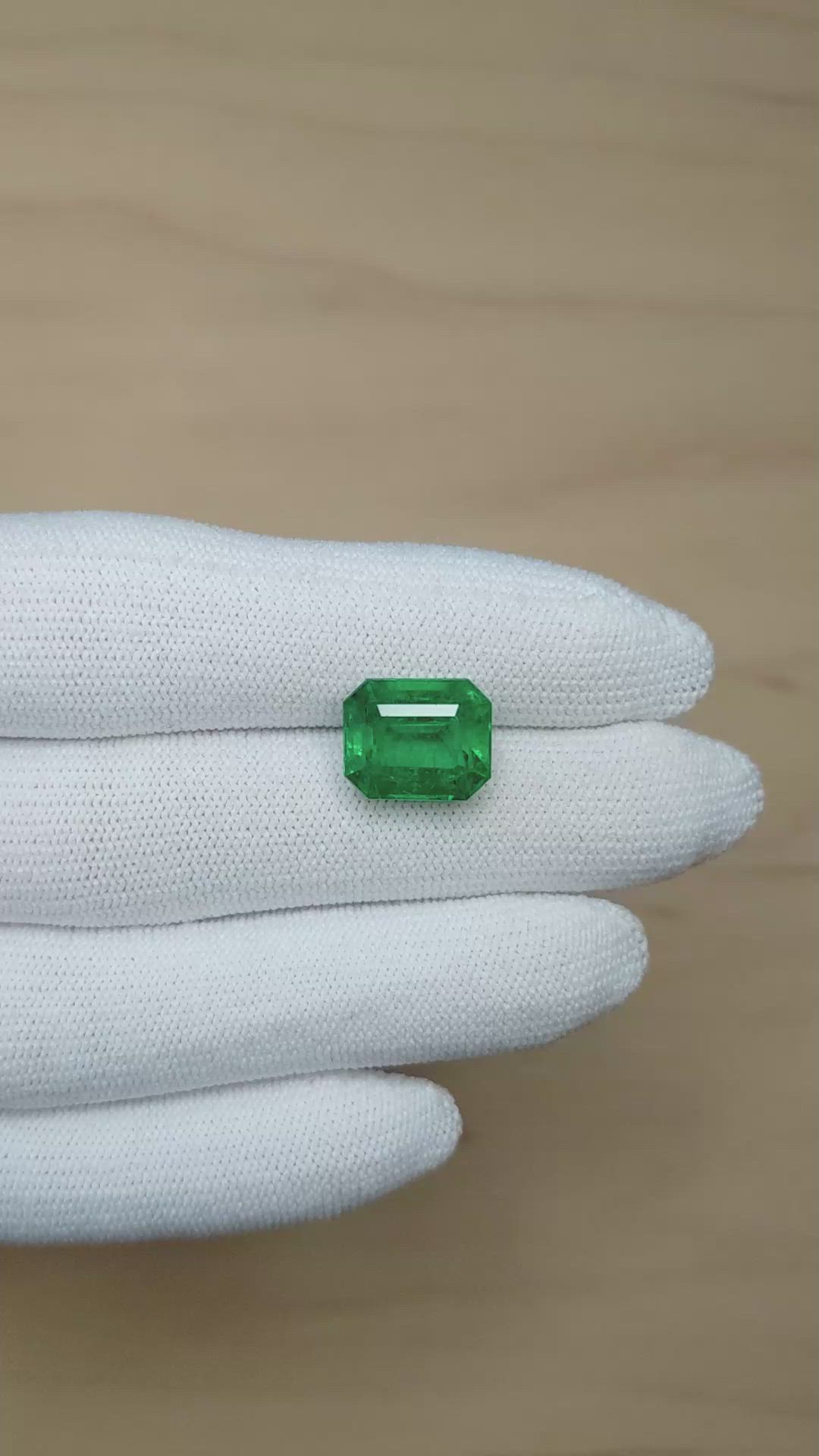 7.02 Ct. Emerald from Zambia Size Video