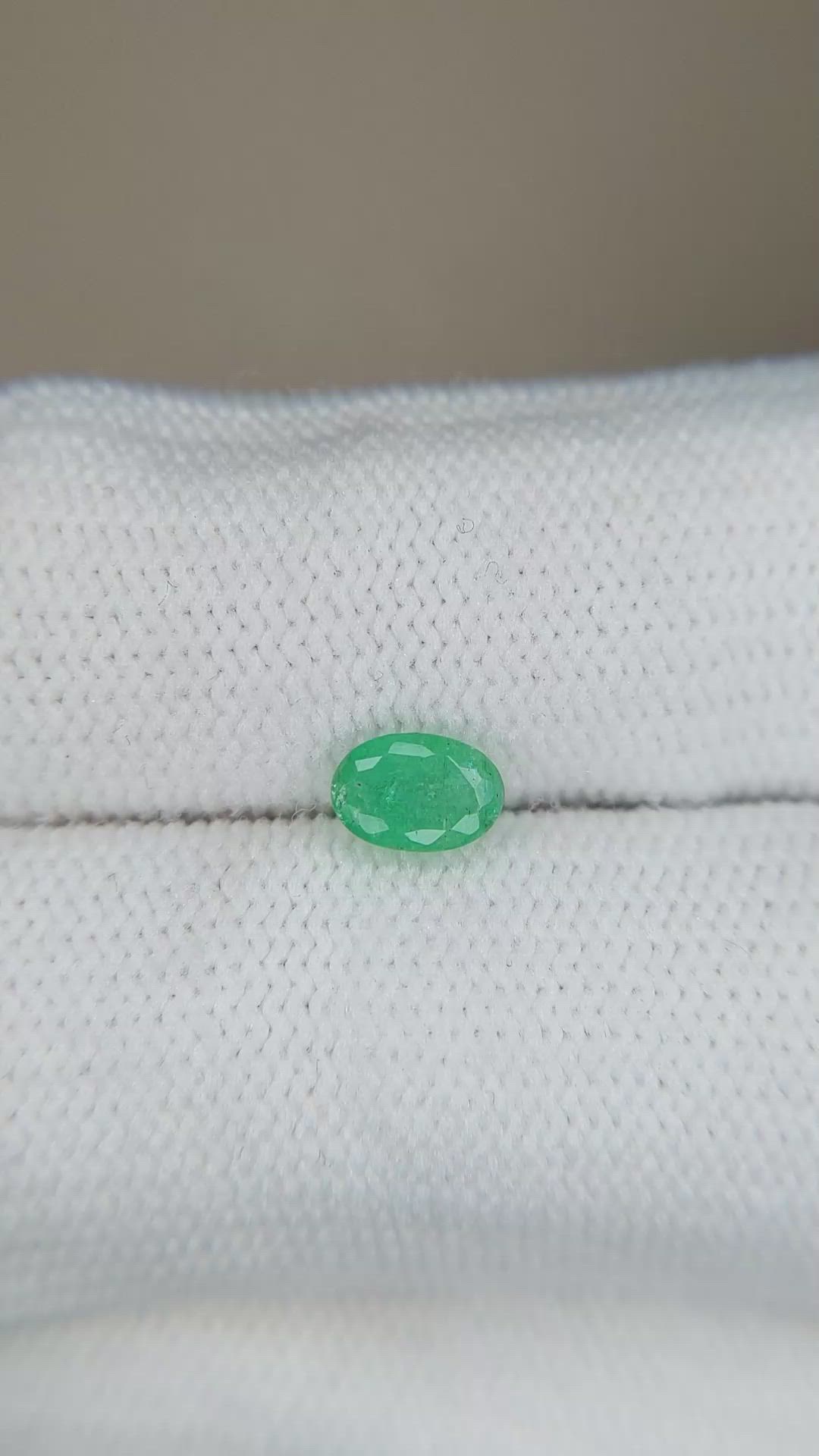 0.55 Ct. Emerald from Zambia Size Video