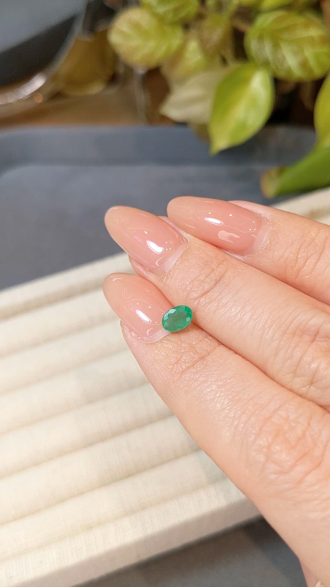 0.55 Ct. Emerald from Zambia Size Video