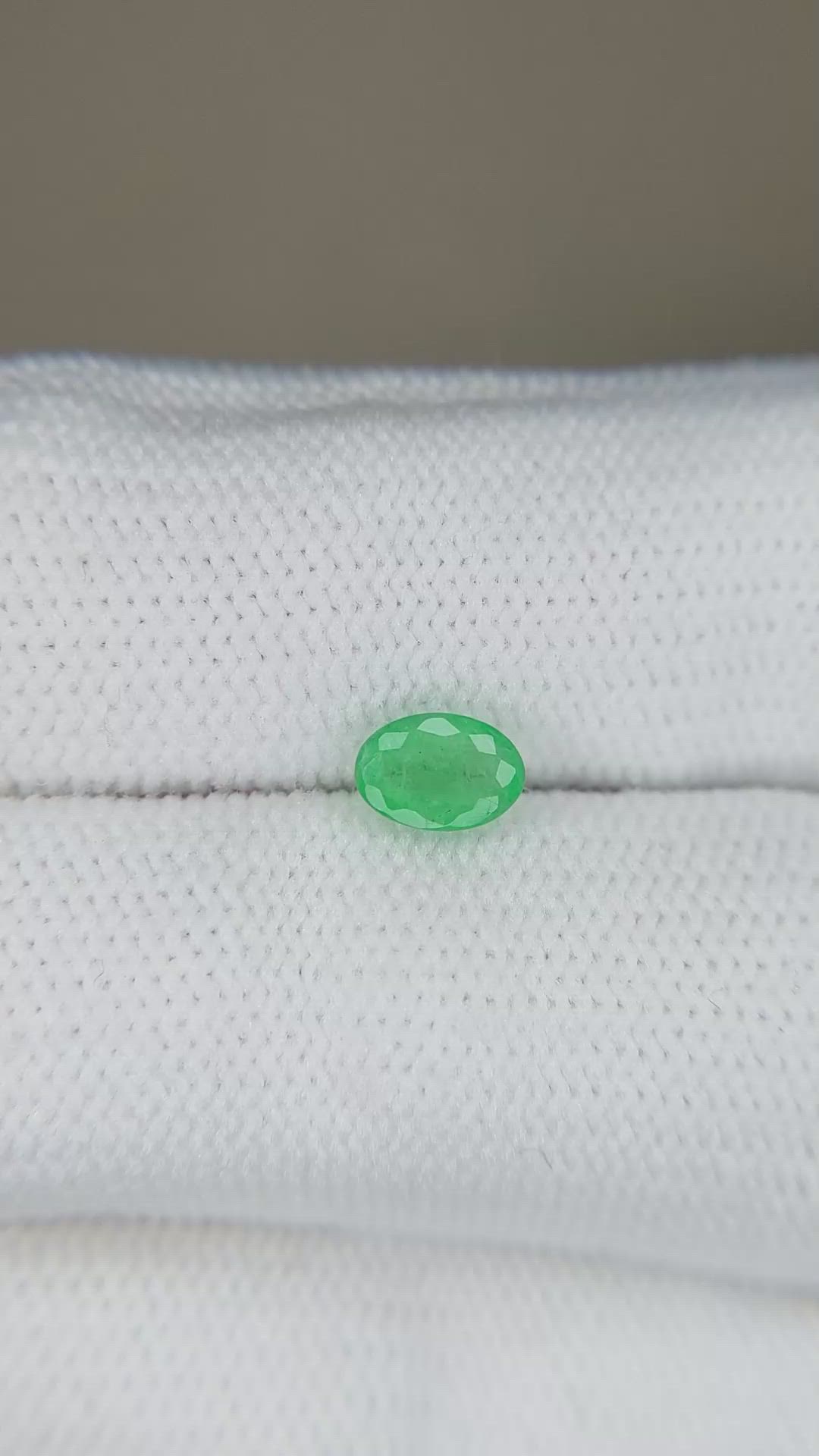 0.50 Ct. Emerald from Zambia Size Video