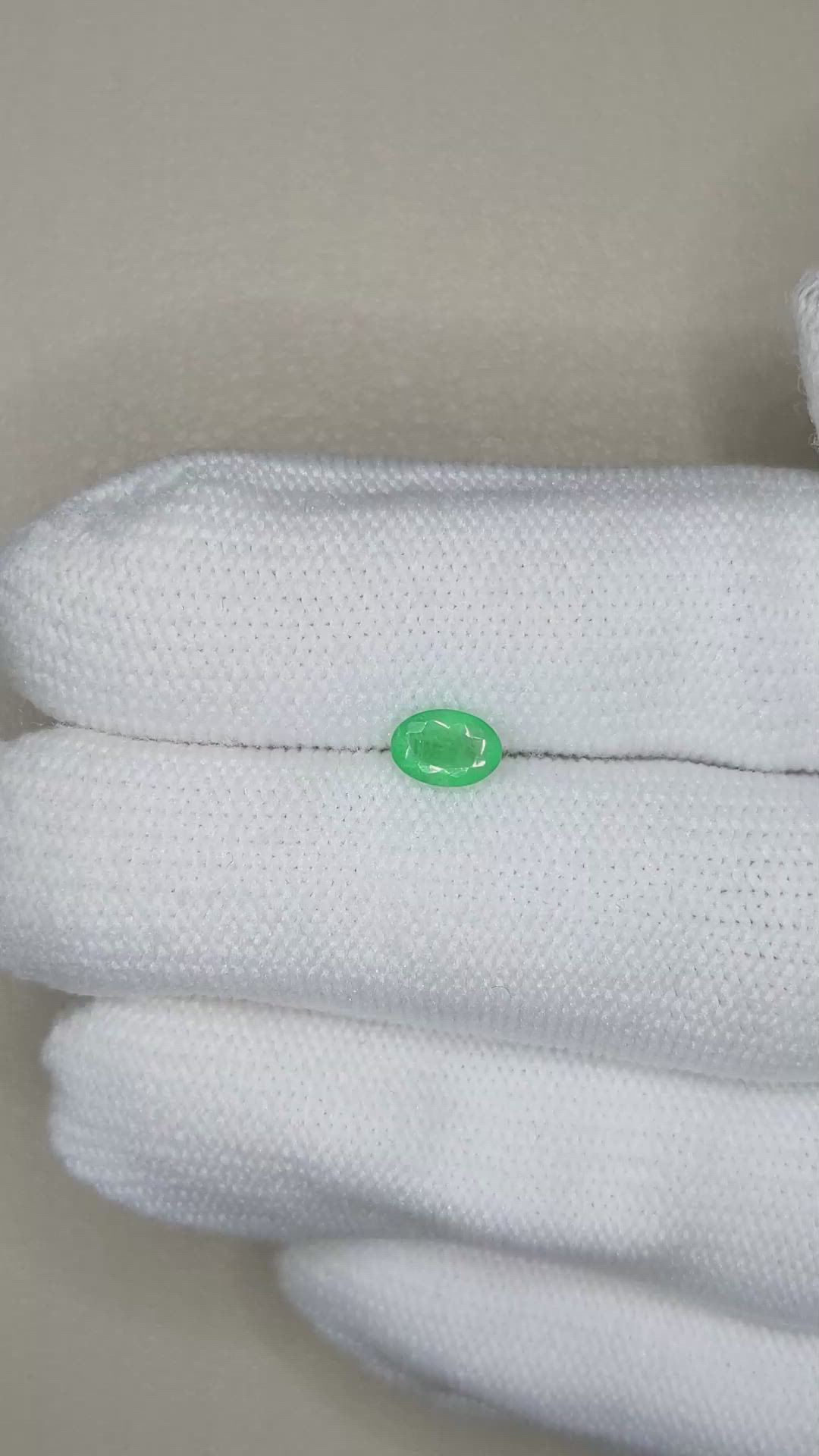 0.50 Ct. Emerald from Zambia Size Video