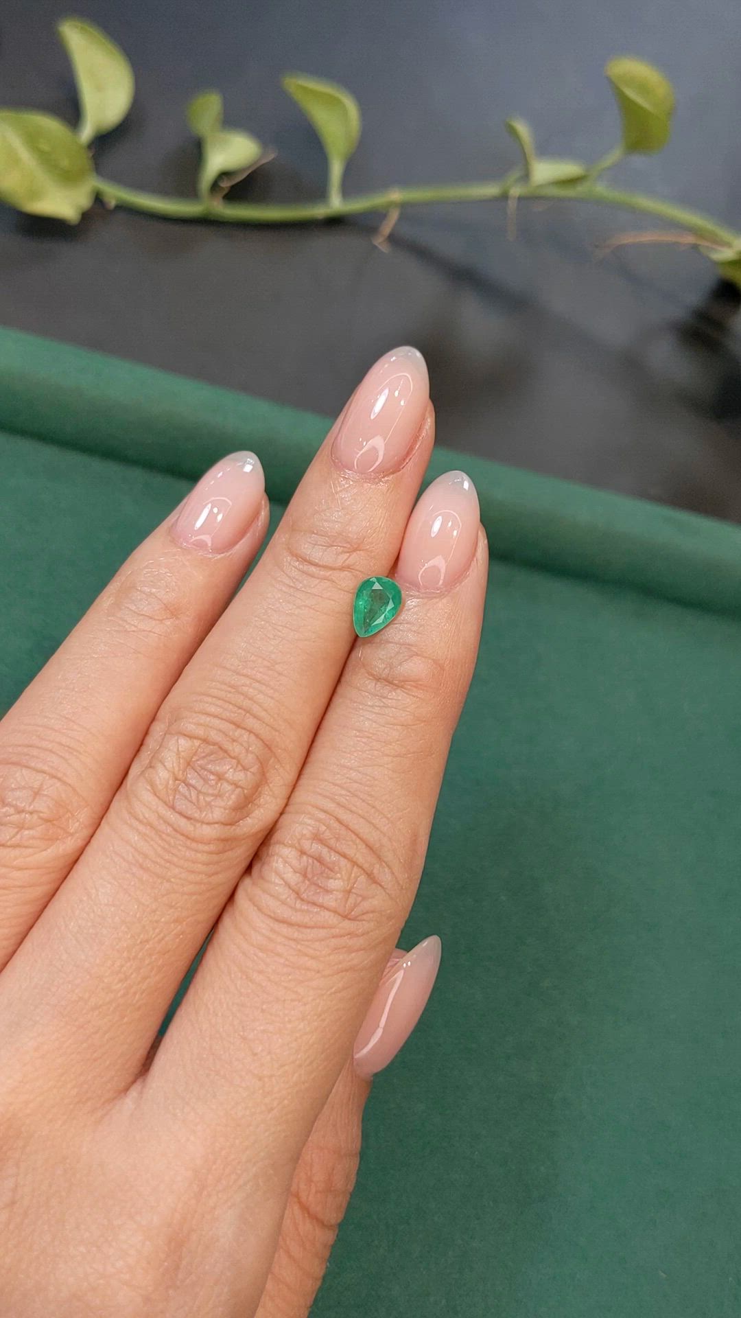 0.67 Ct. Emerald from Zambia Size Video