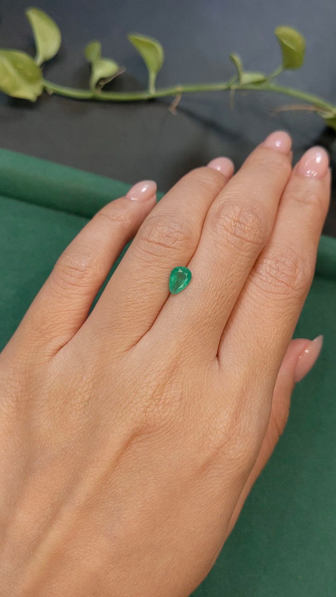 0.67 Ct. Emerald from Zambia Size Video