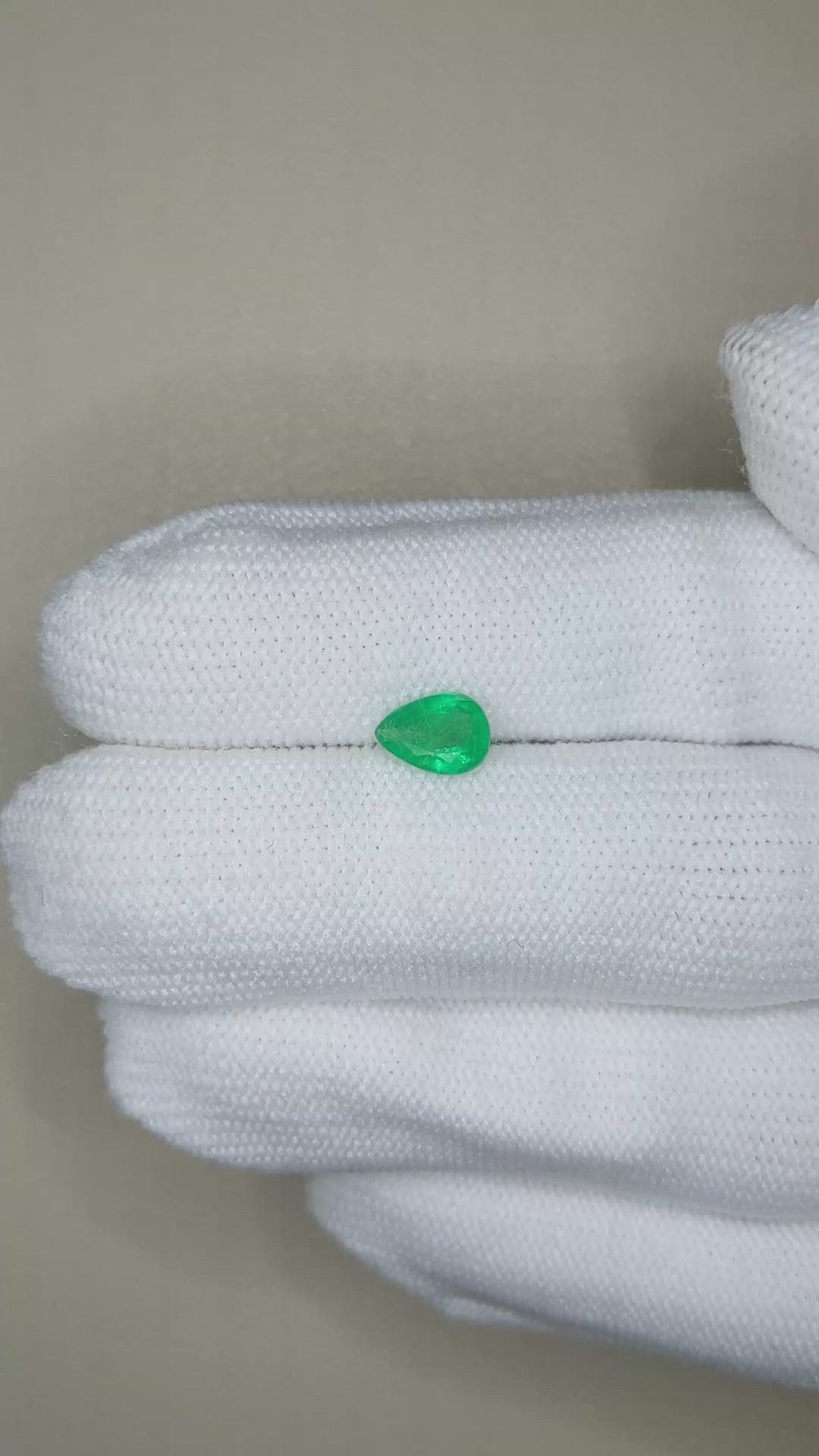 0.67 Ct. Emerald from Zambia Size Video