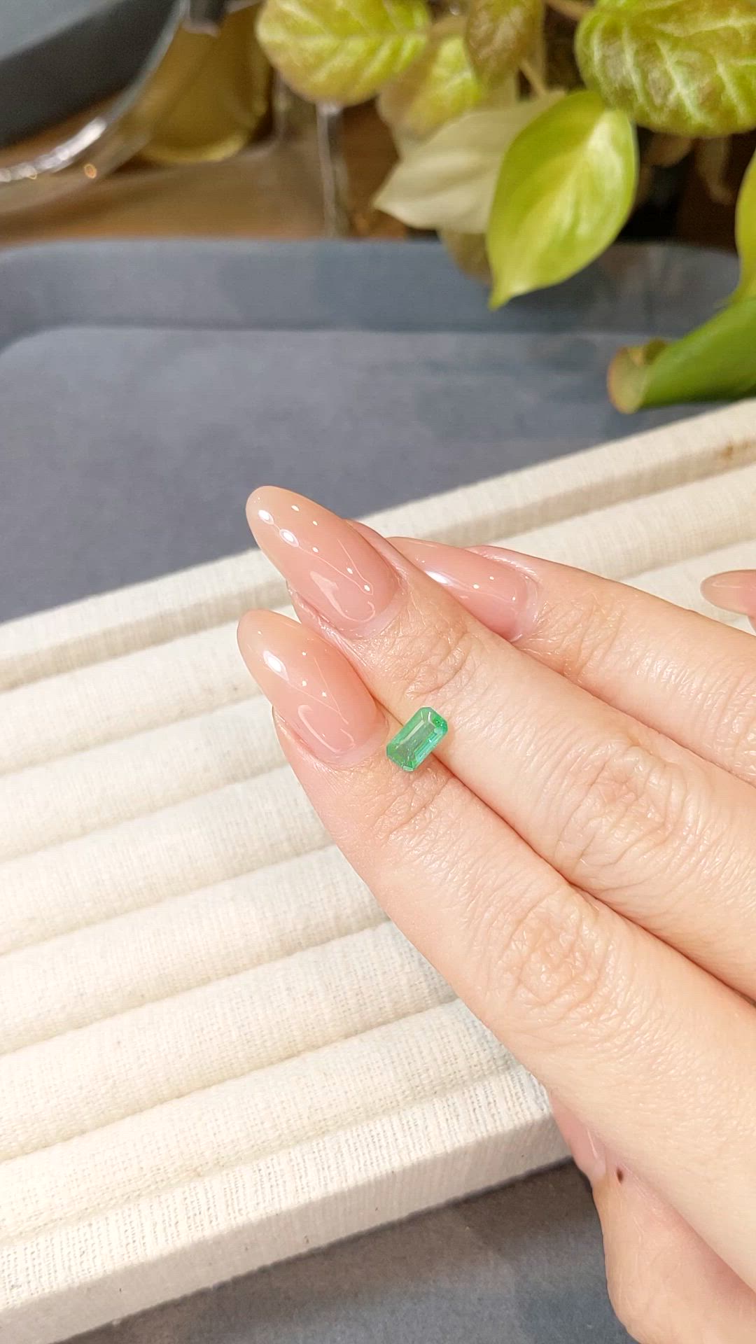 0.62 Ct. Emerald from Zambia Size Video