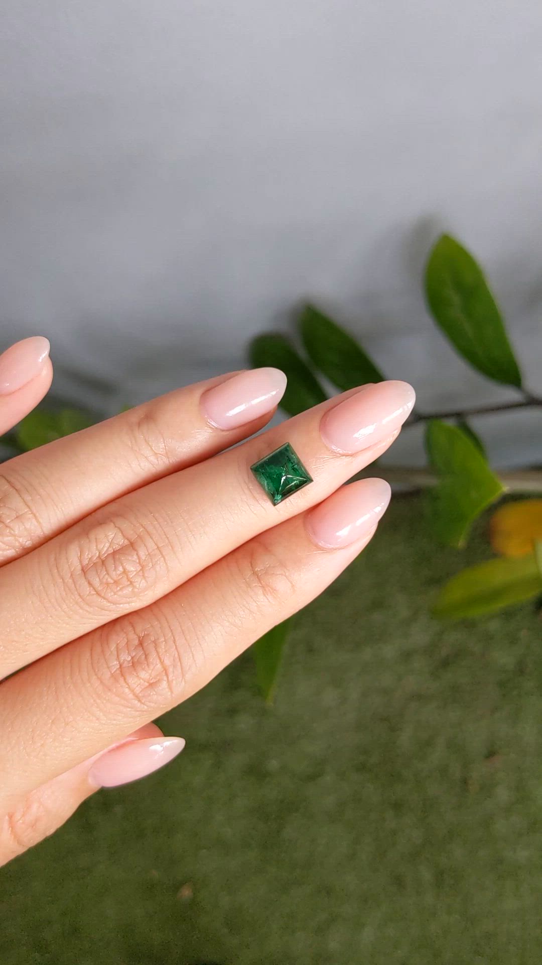 2.92 Ct. Cabochon Emerald from Zambia Size Video