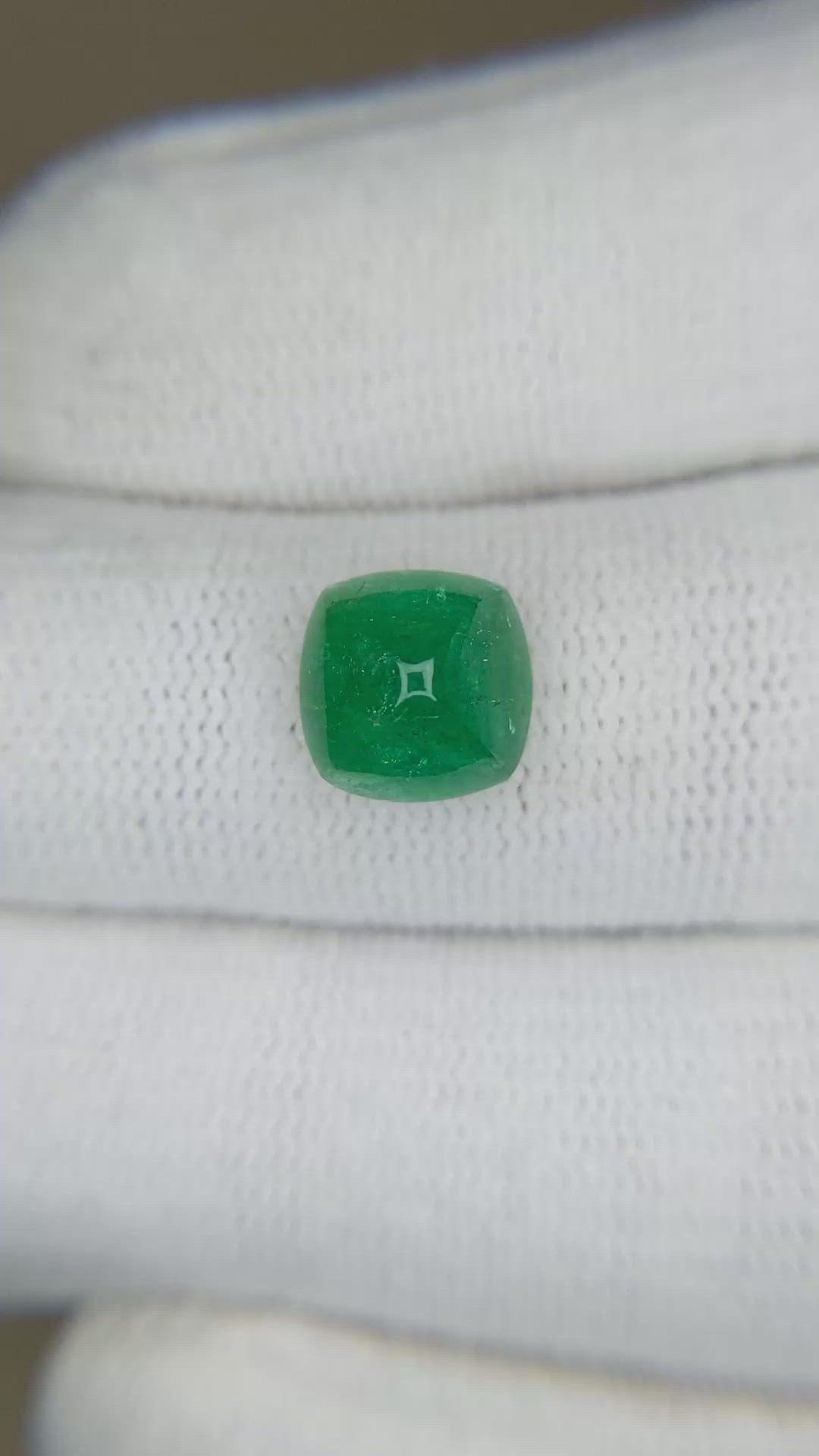 2.97 Ct. Cabochon Emerald from Zambia Size Video