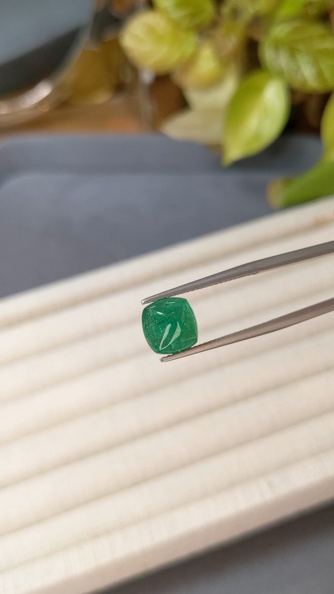 2.97 Ct. Cabochon Emerald from Zambia Size Video