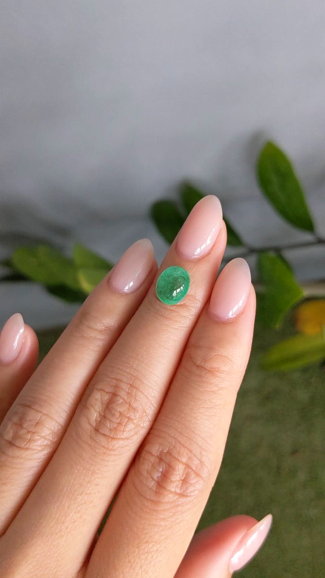 2.73 Ct. Cabochon Emerald from Russia Size Video
