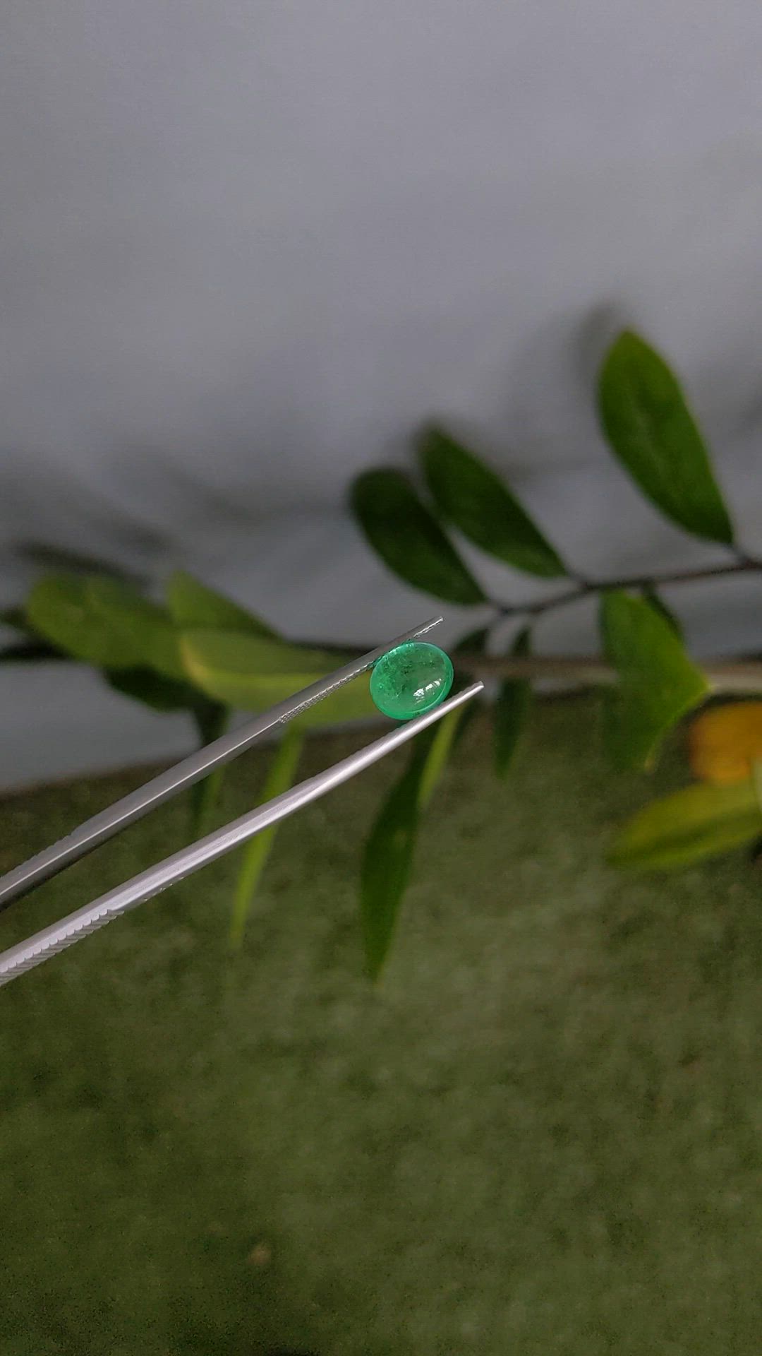 2.73 Ct. Cabochon Emerald from Russia Size Video