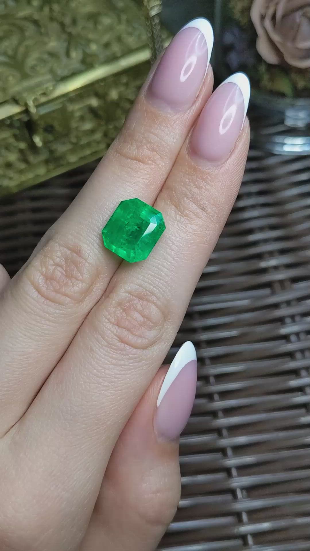 7.75 Ct. Emerald from Colombia Size Video