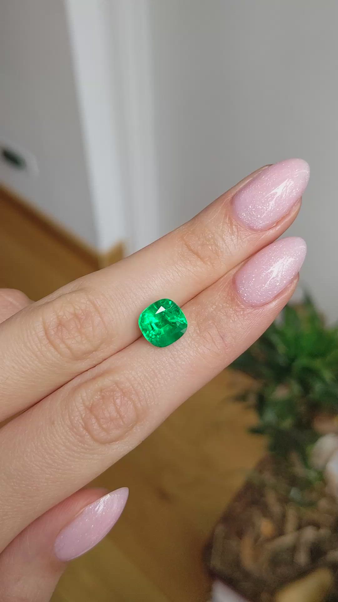 3.68 Ct. Emerald from Zambia Size Video