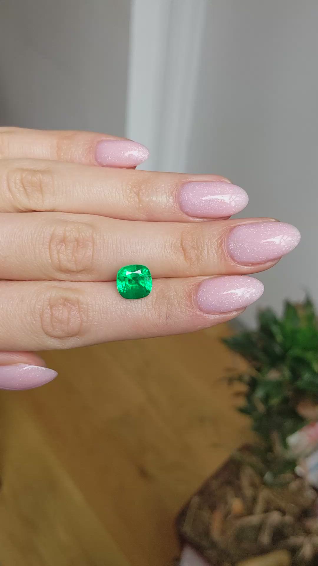3.68 Ct. Emerald from Zambia Size Video