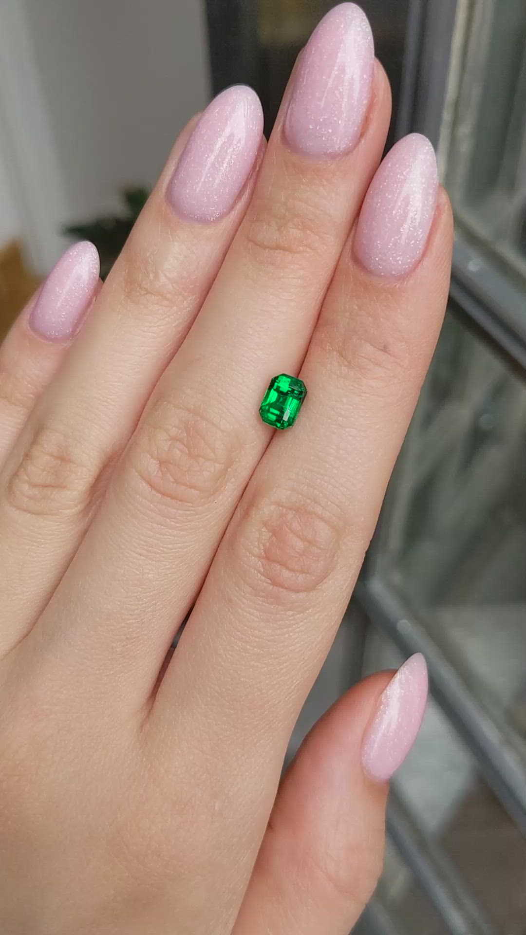 1.09 Ct. Emerald from Zambia Size Video