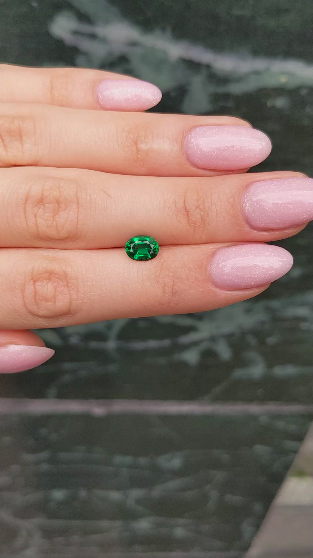 1.03 Ct. Emerald from Zambia Size Video