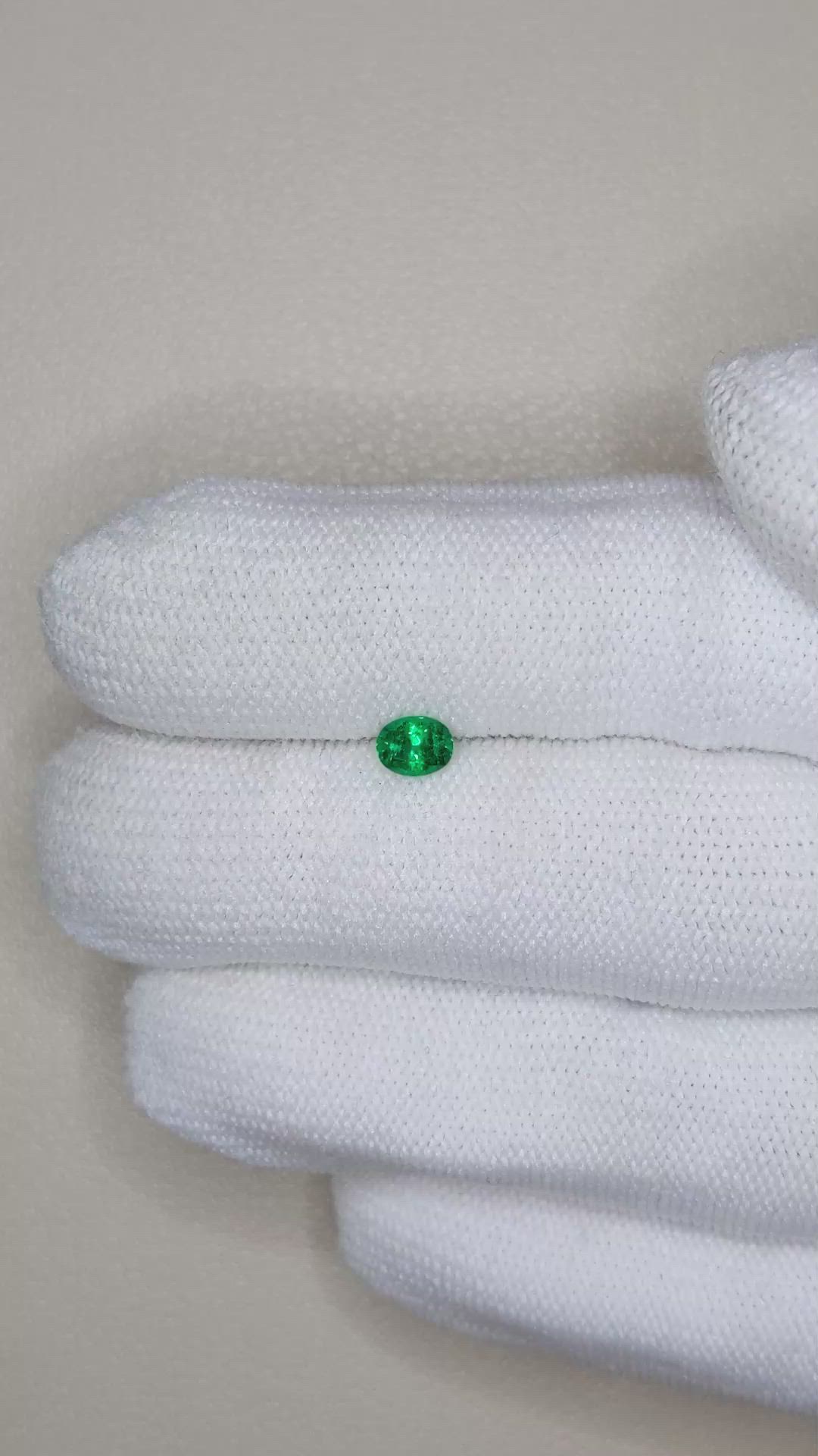 0.31 Ct. Emerald from Russia Size Video