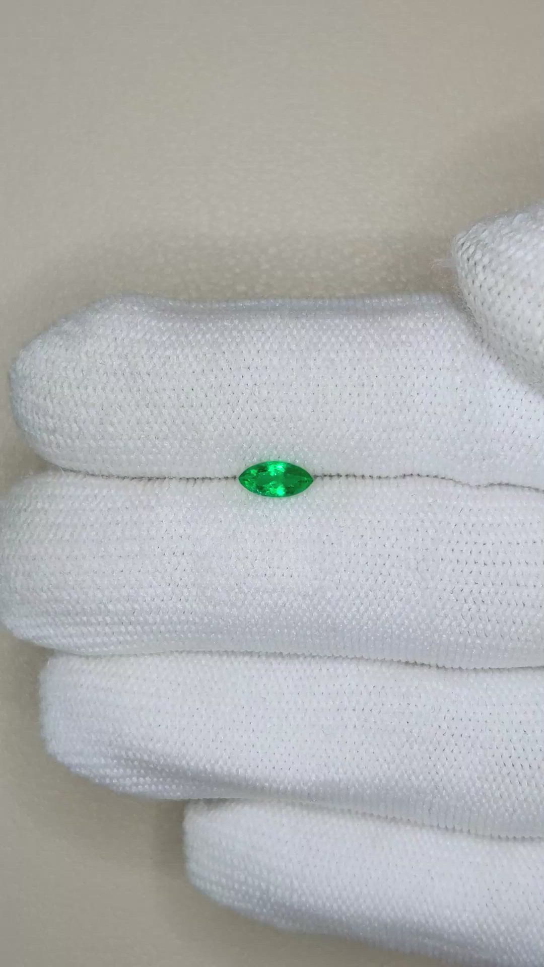 0.31 Ct. Emerald from Russia Size Video