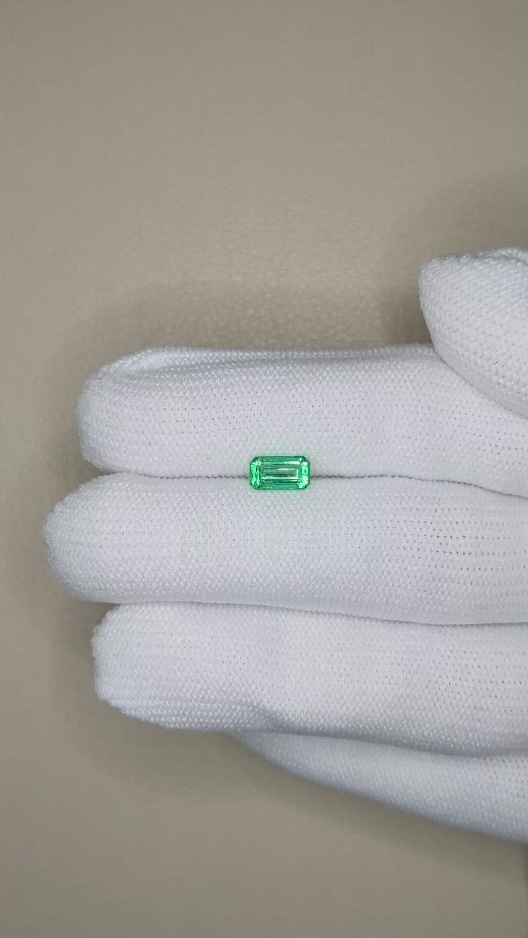 0.69 Ct. Emerald from Russia Size Video