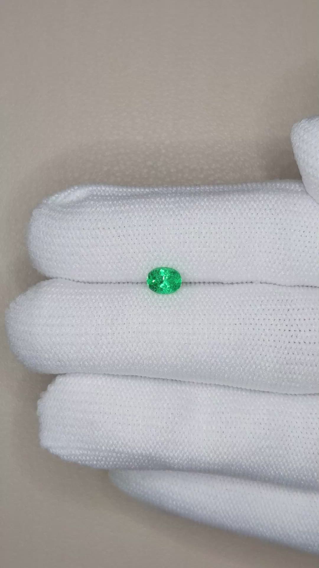 0.46 Ct. Emerald from Russia Size Video