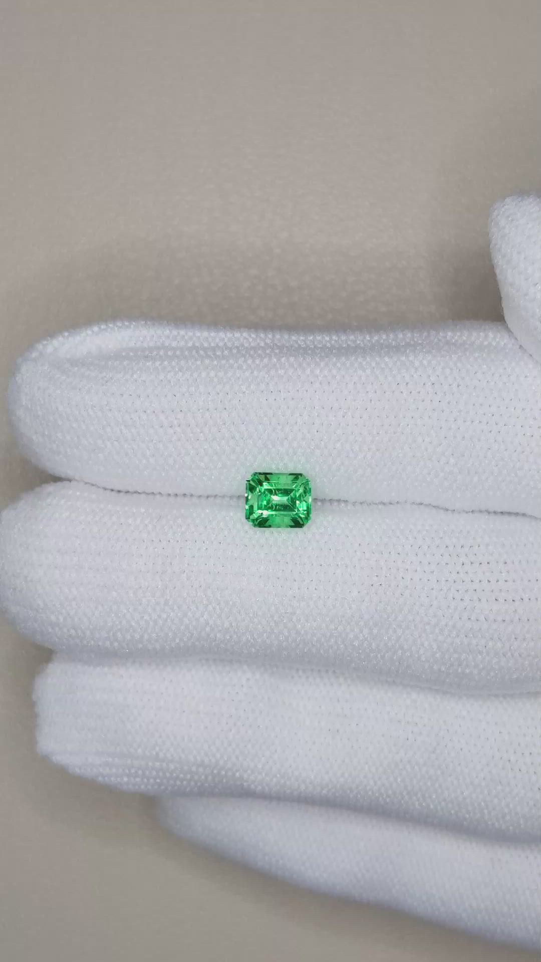 0.84 Ct. Emerald from Russia Size Video