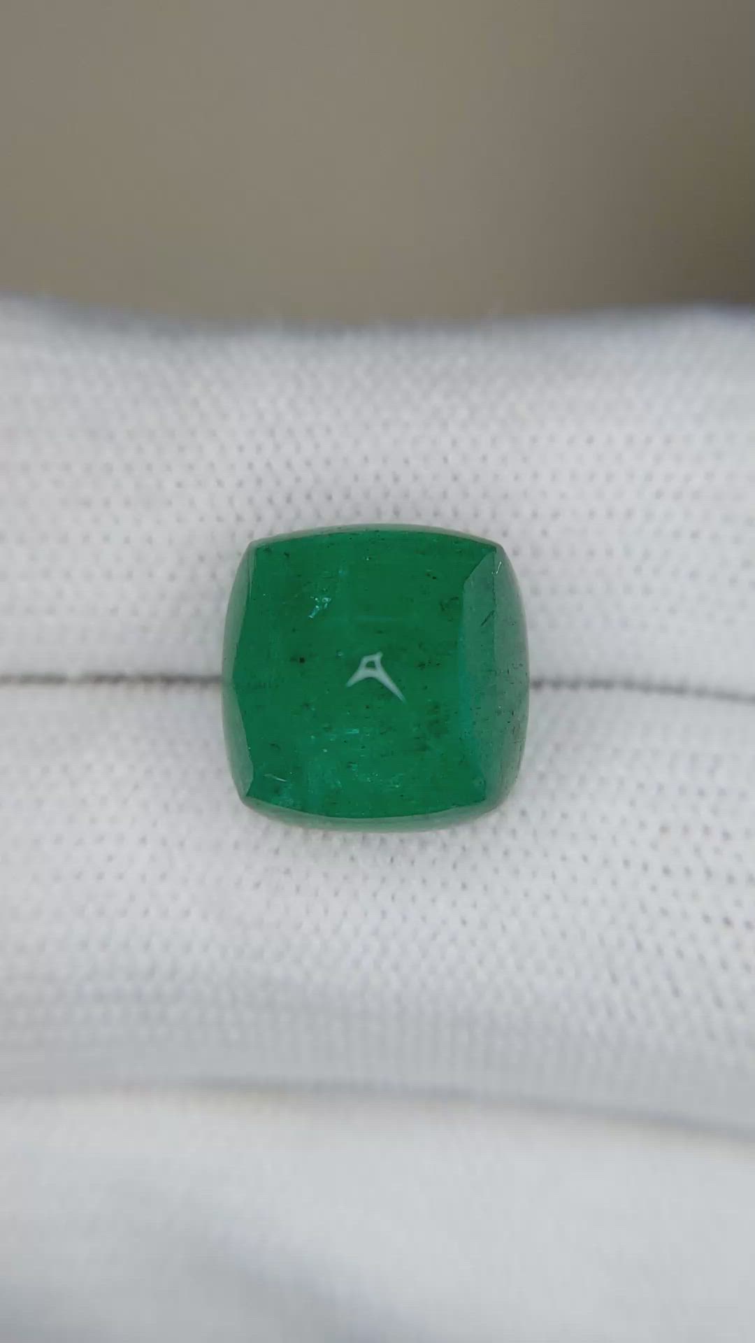10.05 Ct. Cabochon Emerald from Zambia Size Video