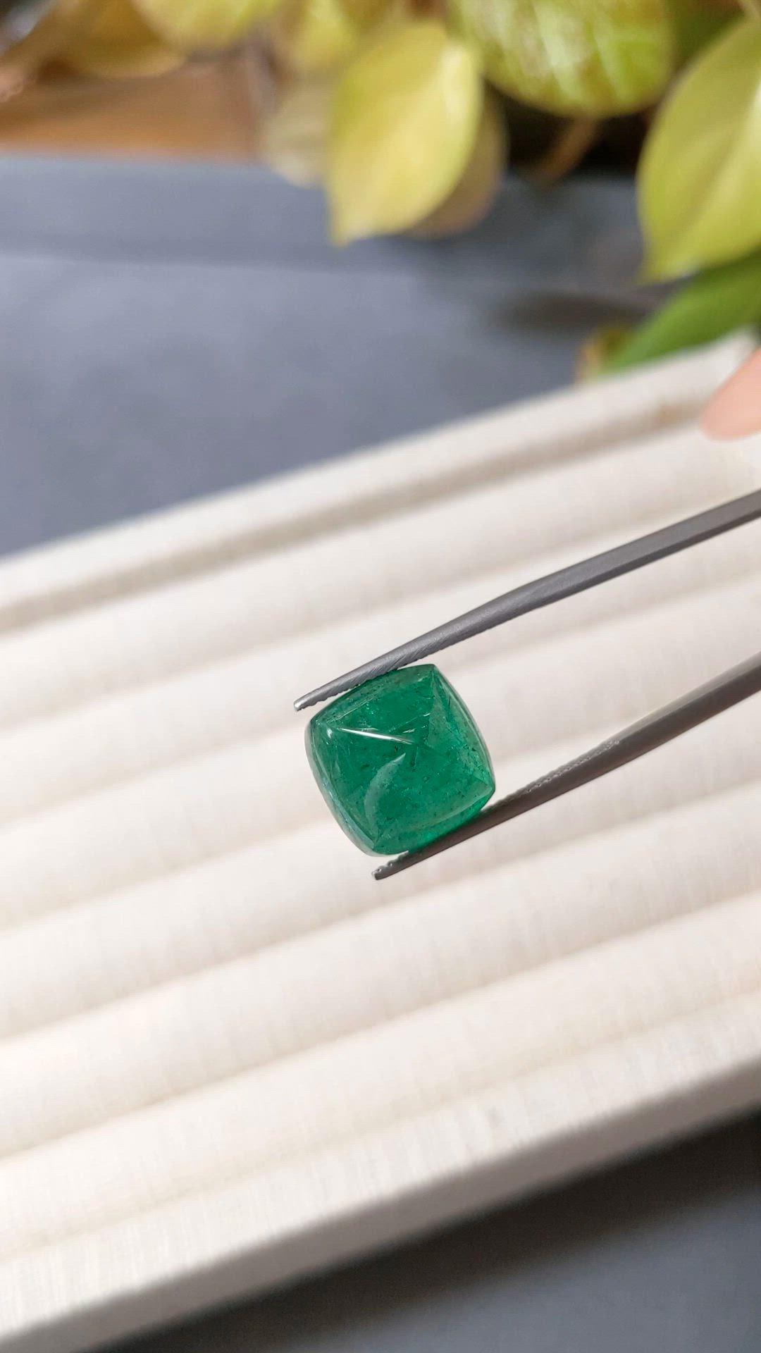 10.05 Ct. Cabochon Emerald from Zambia Size Video