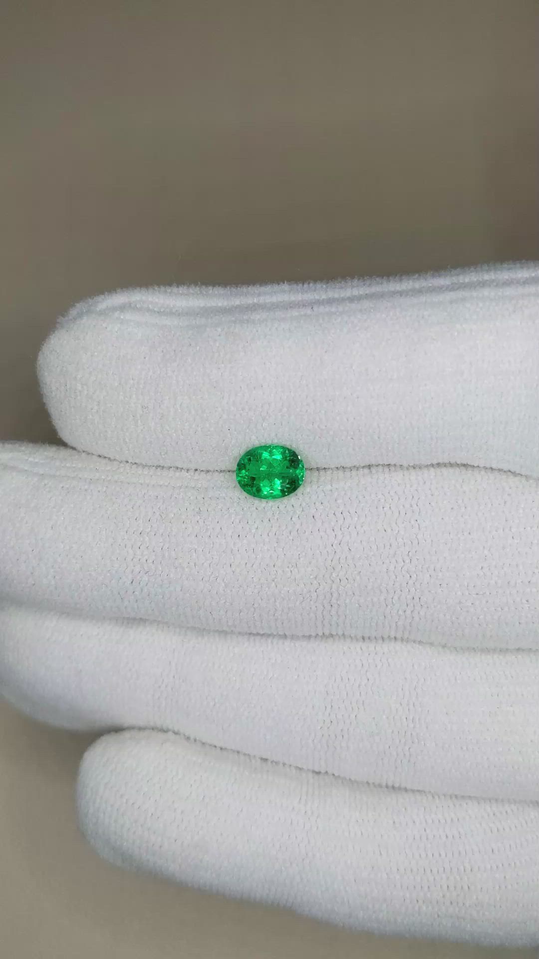 0.74 Ct. Emerald from Russia Size Video