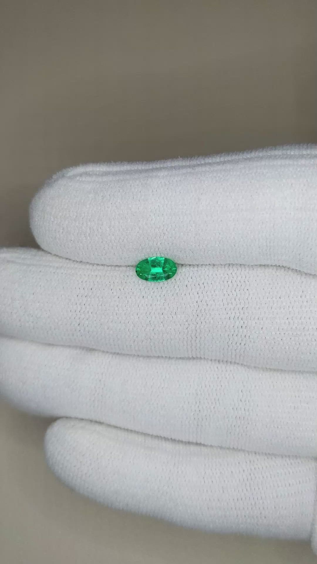 0.39 Ct. Emerald from Russia Size Video