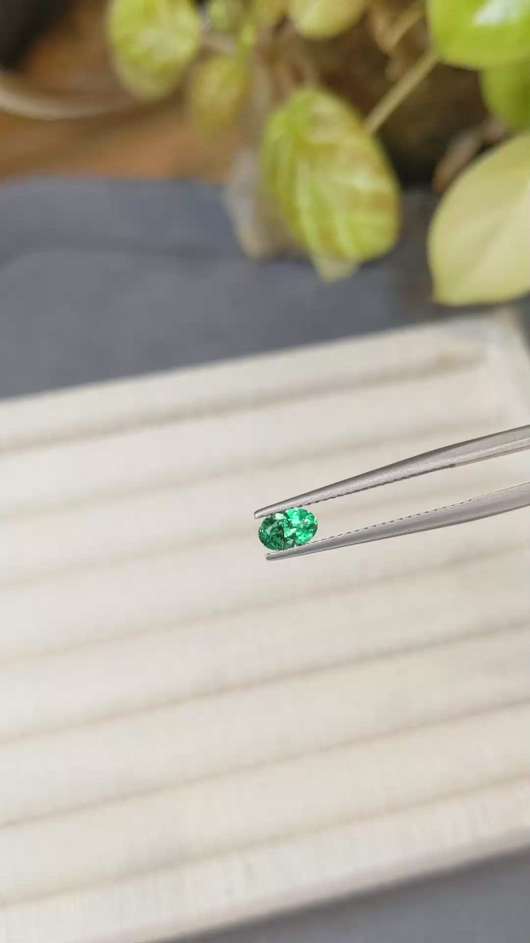 0.39 Ct. Emerald from Russia Size Video