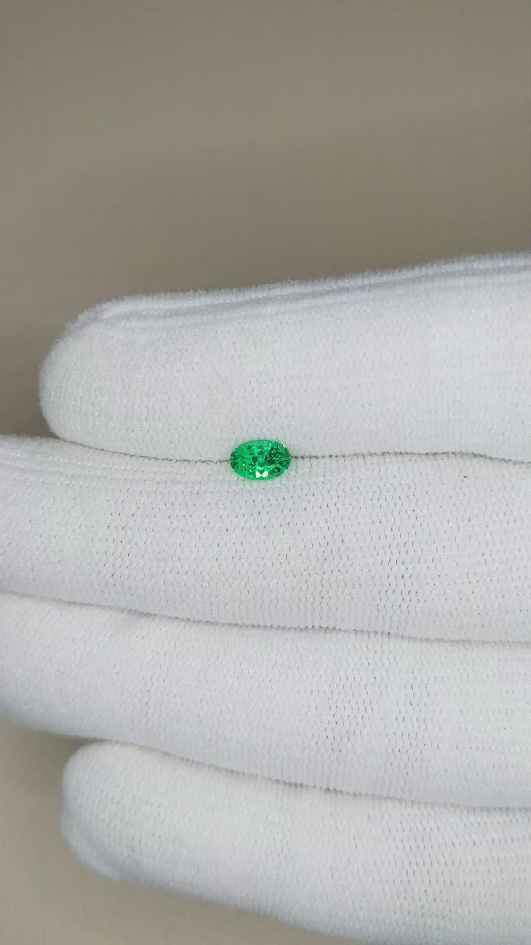 0.39 Ct. Emerald from Russia Size Video