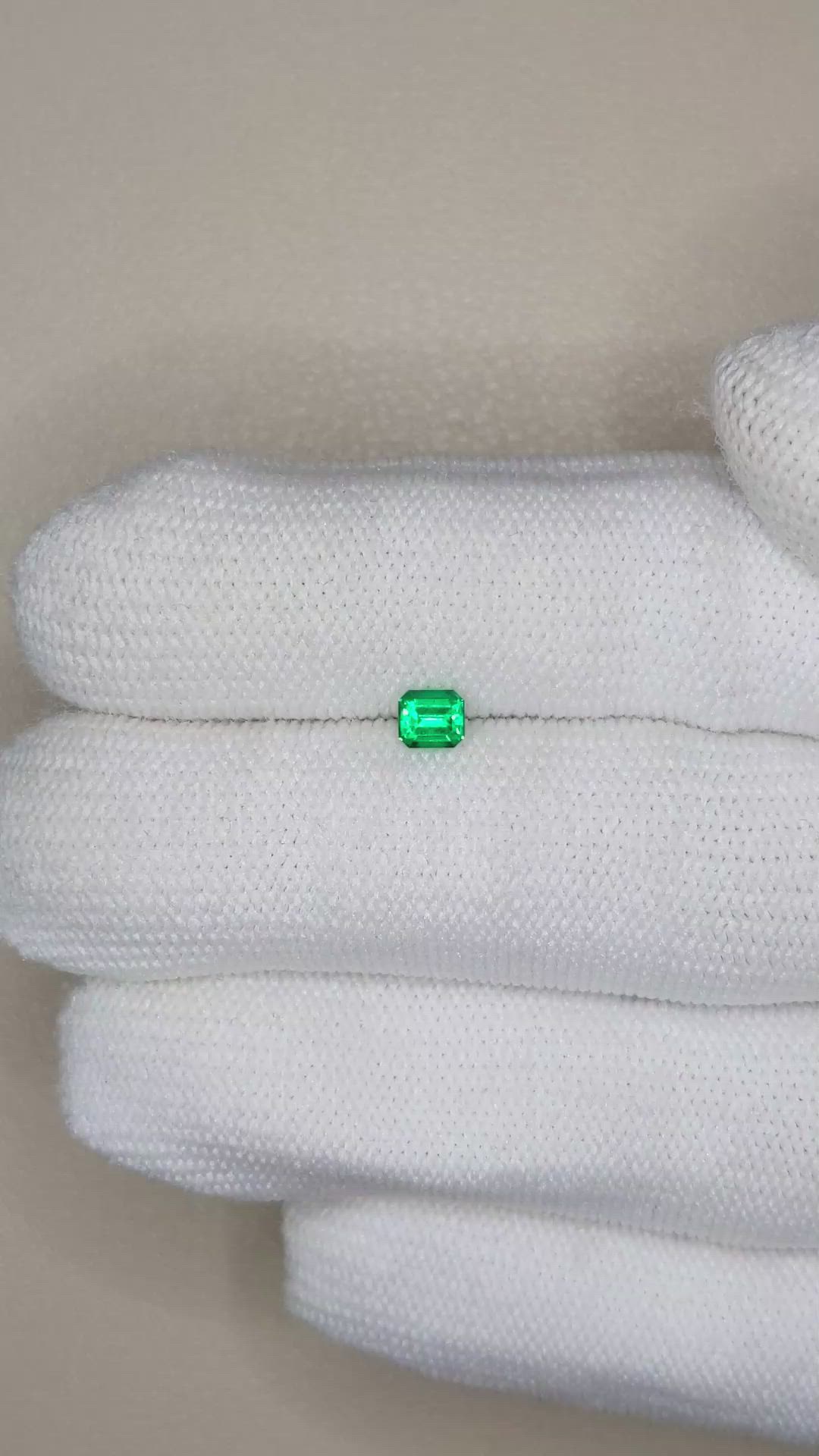 0.27 Ct. Emerald from Russia Size Video