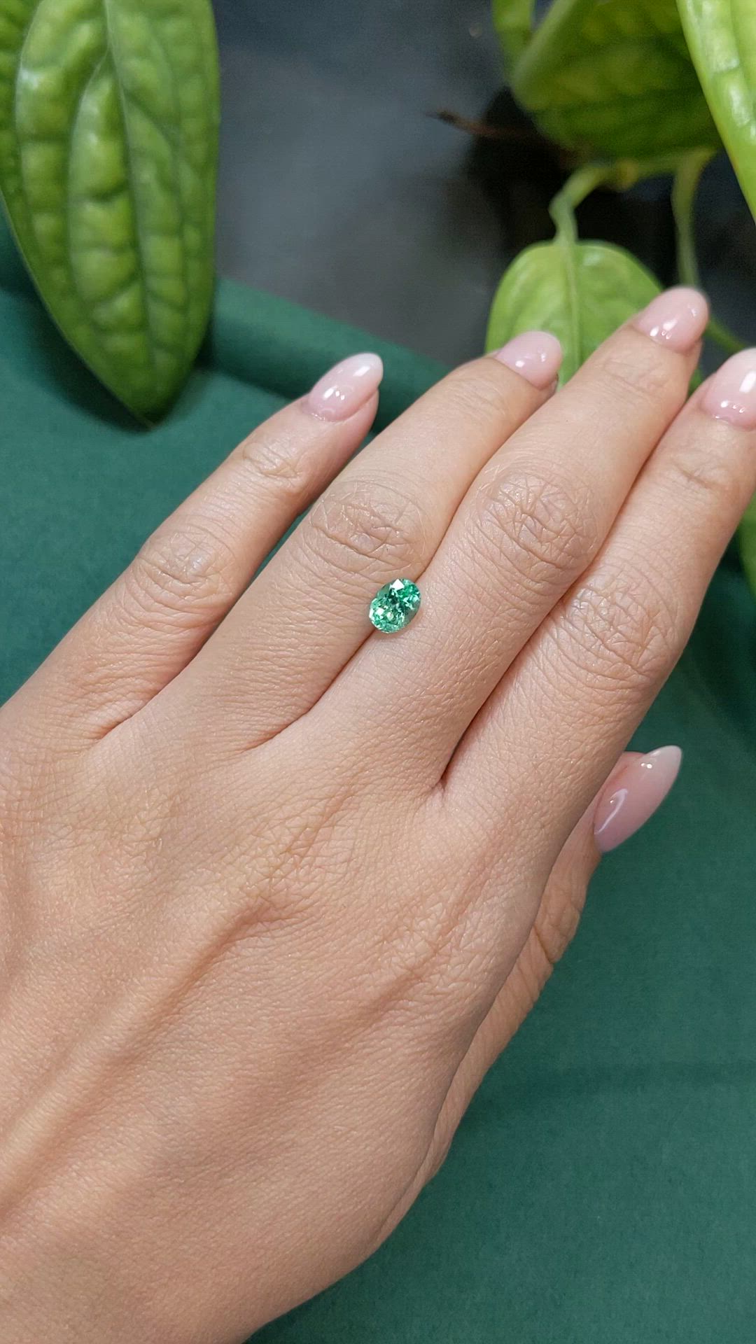 0.82 Ct. Emerald from Russia Size Video