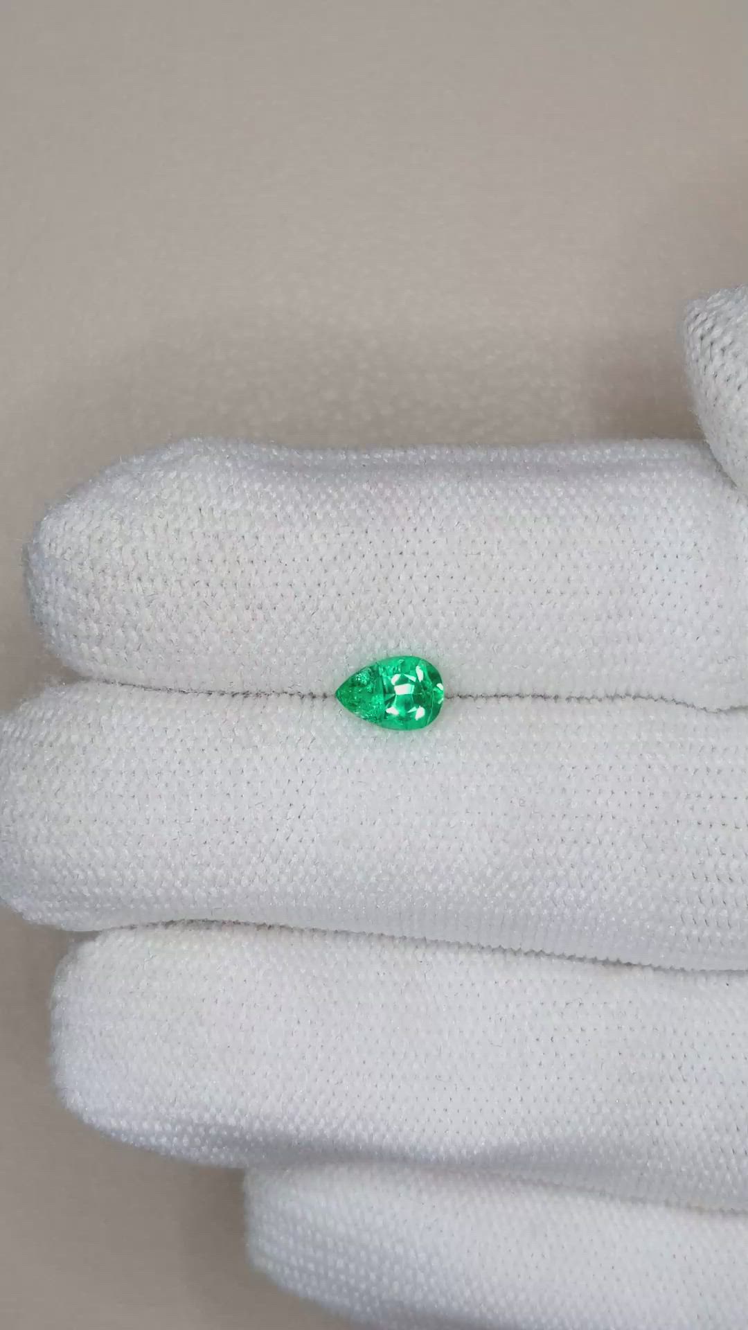 0.63 Ct. Emerald from Russia Size Video