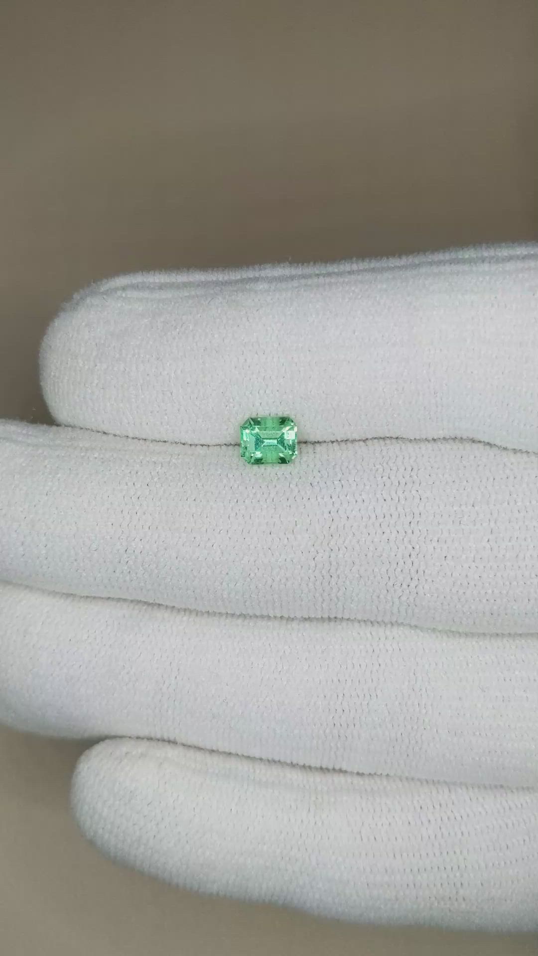 0.63 Ct. Emerald from Russia Size Video
