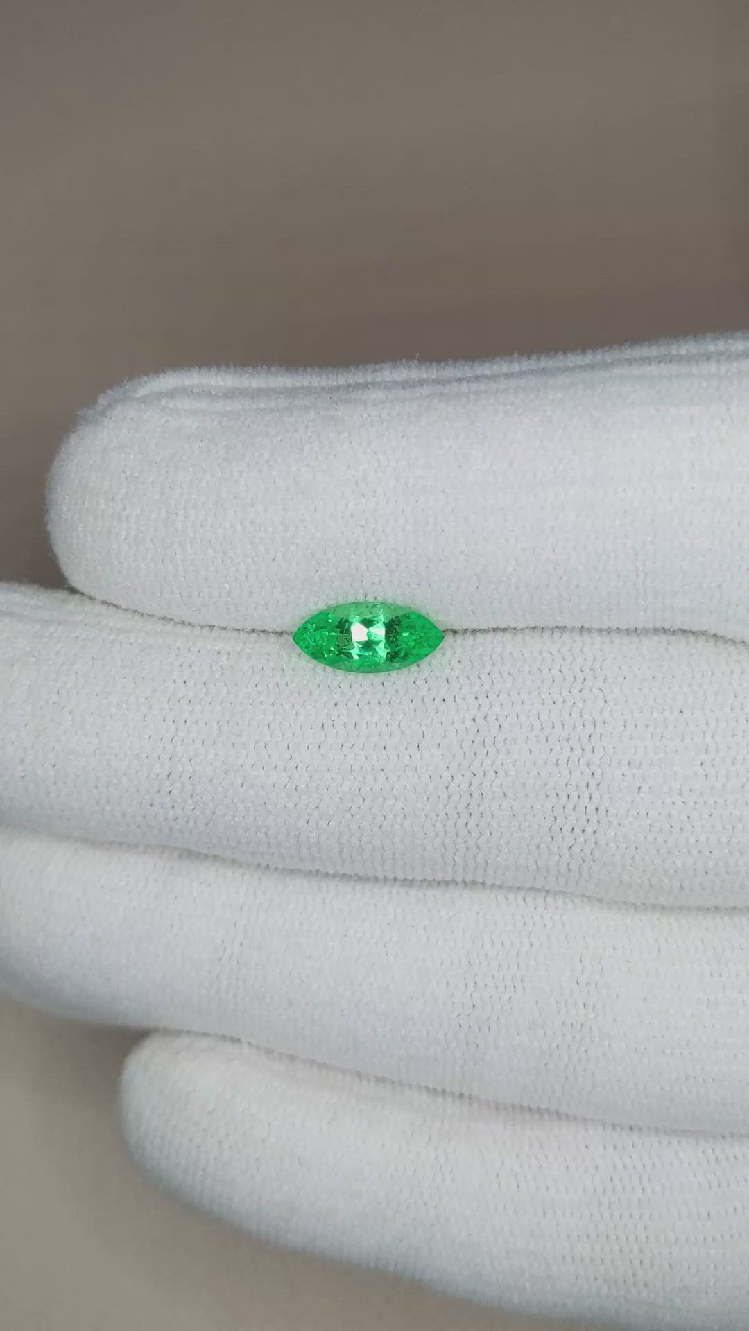 0.84 Ct. Emerald from Russia Size Video