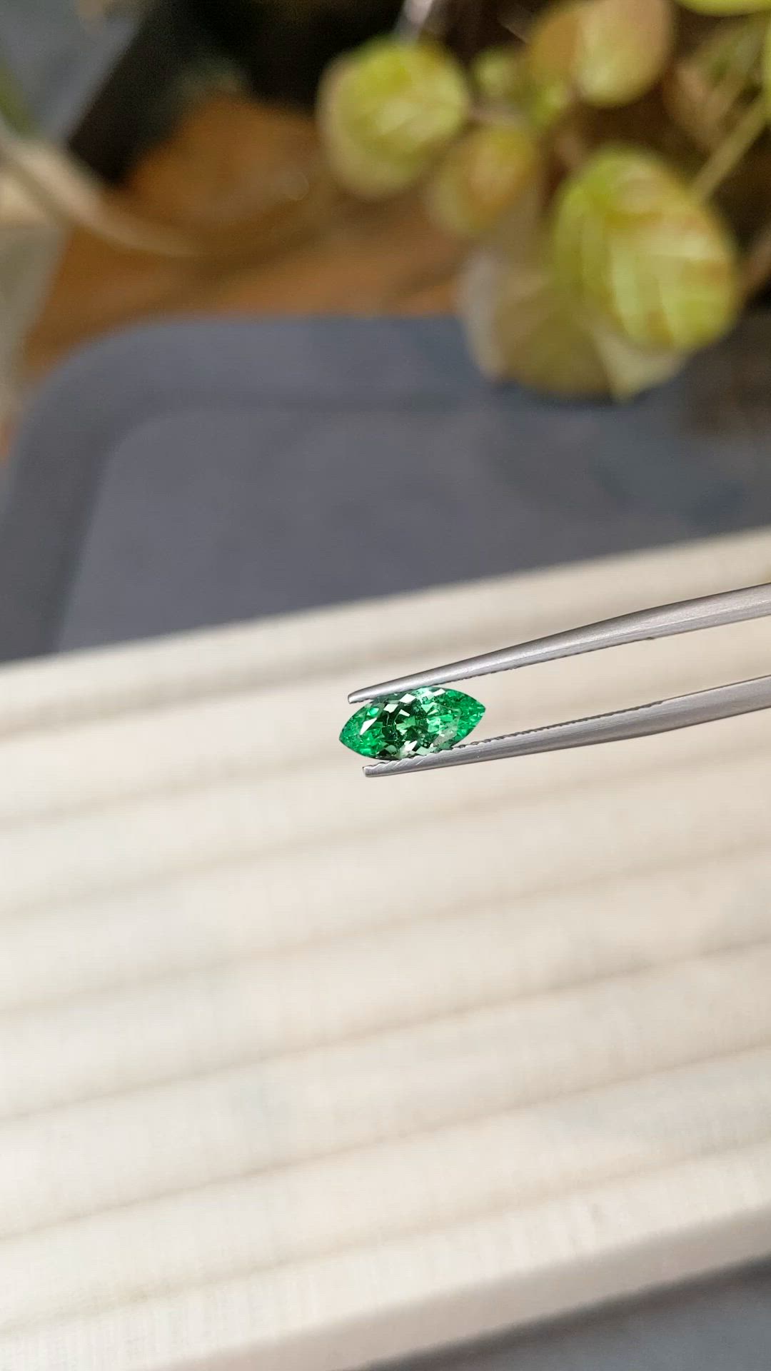 0.84 Ct. Emerald from Russia Size Video