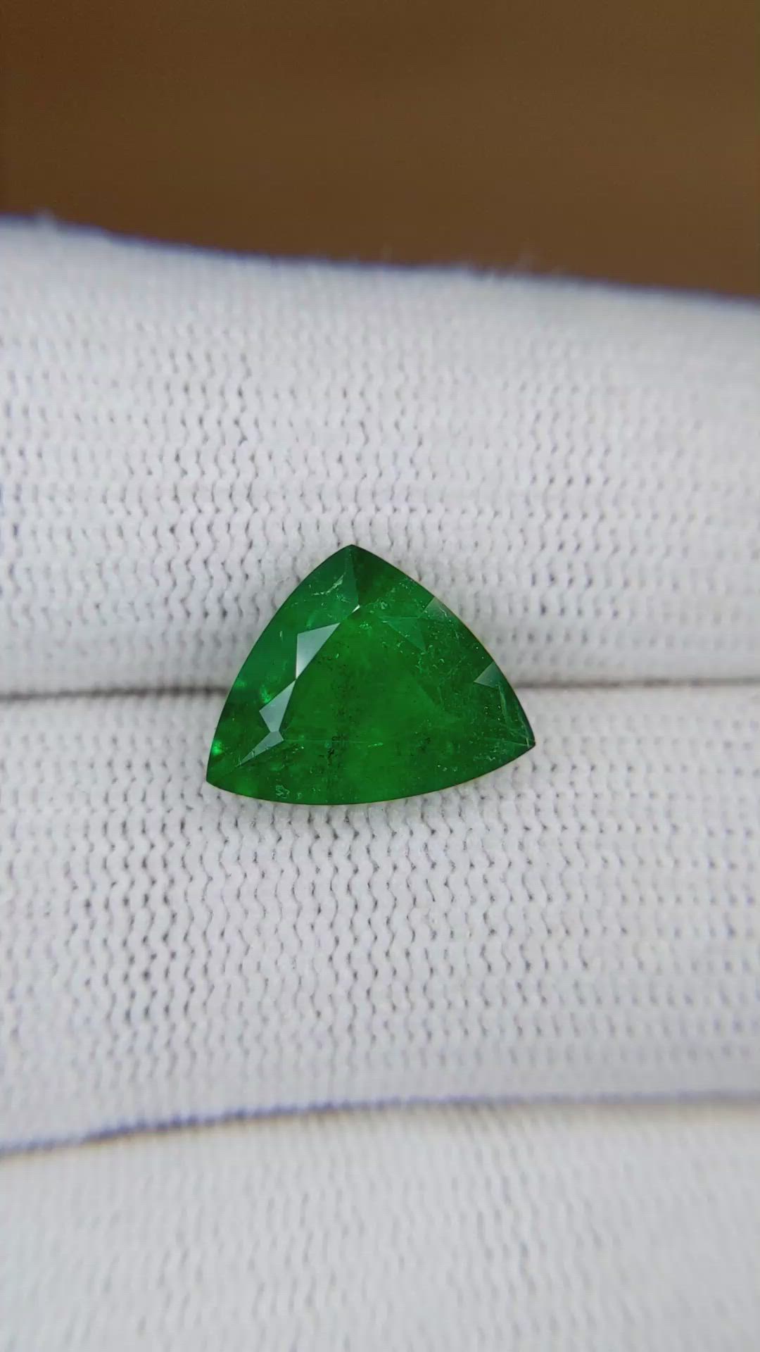 3.41 Ct. Emerald from Brazil Size Video