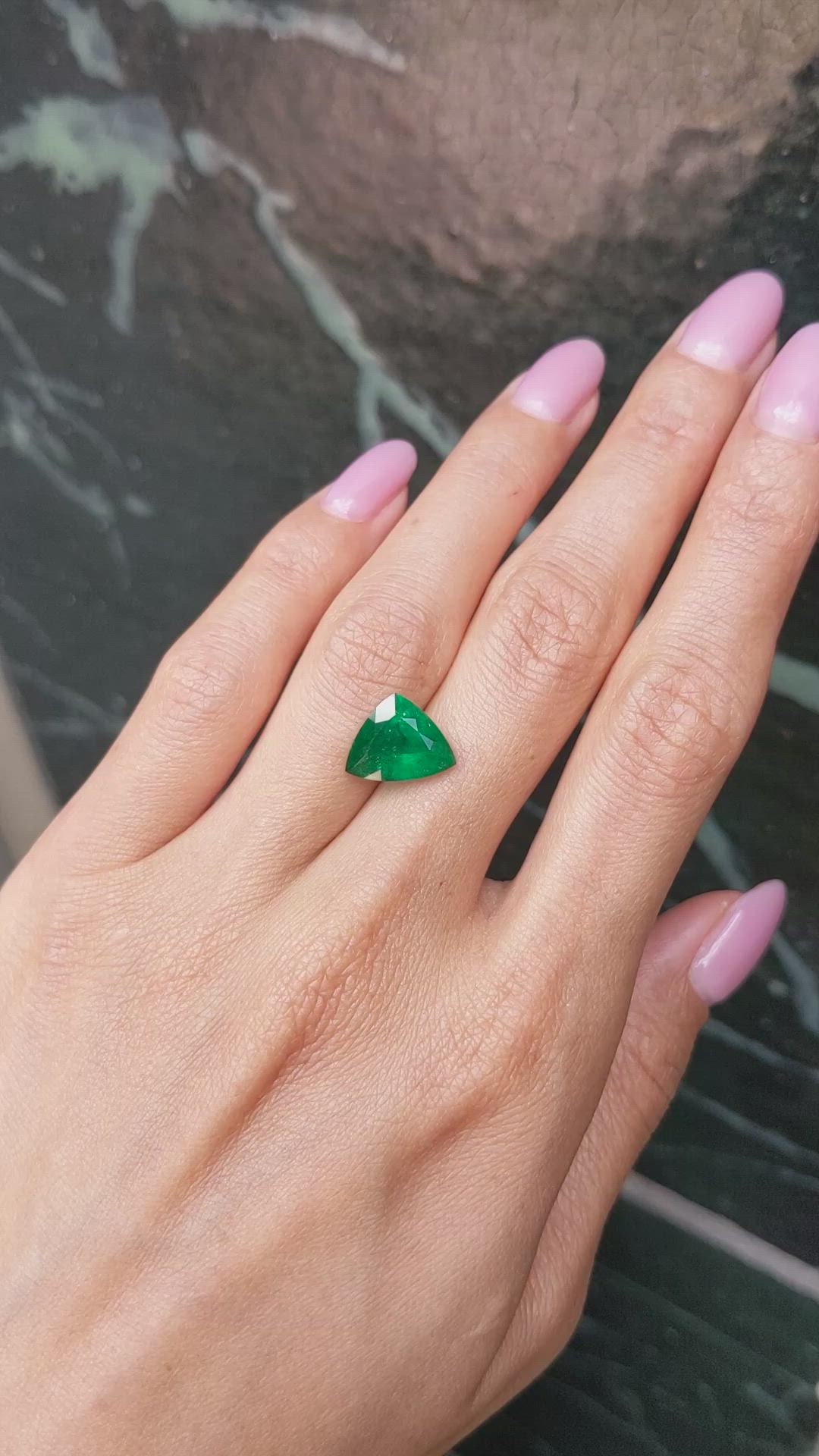 3.41 Ct. Emerald from Brazil Size Video
