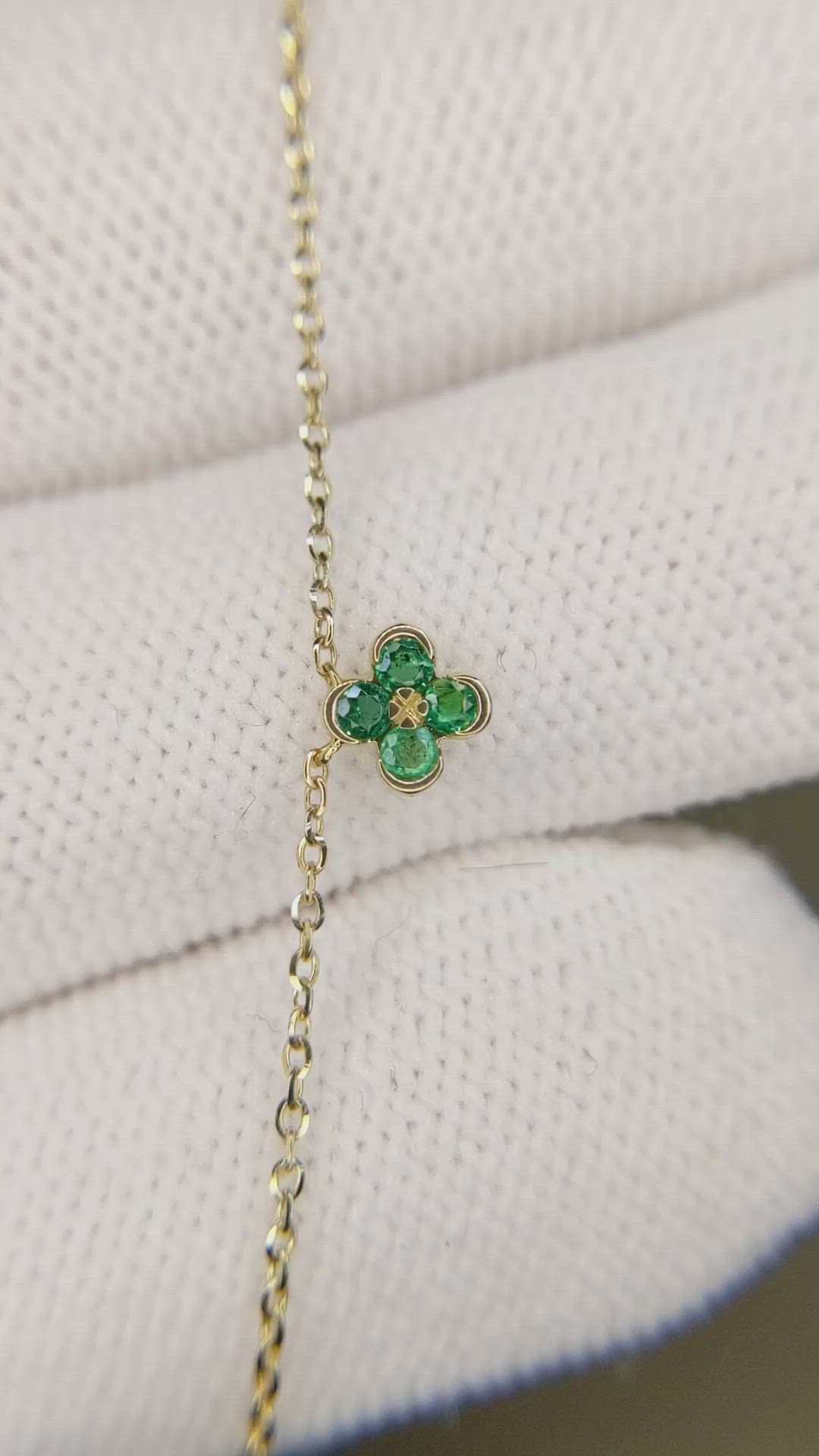 0.30 Ct. Emerald and Natural Diamond Bezel Necklace, 14K Yellow Gold Size Video