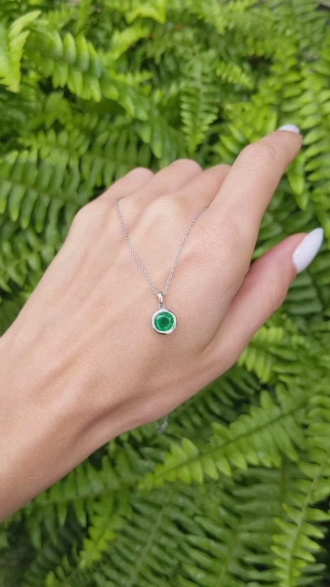 0.95 Ct. Emerald Bezel Pendant, Platinum 950 Size Video