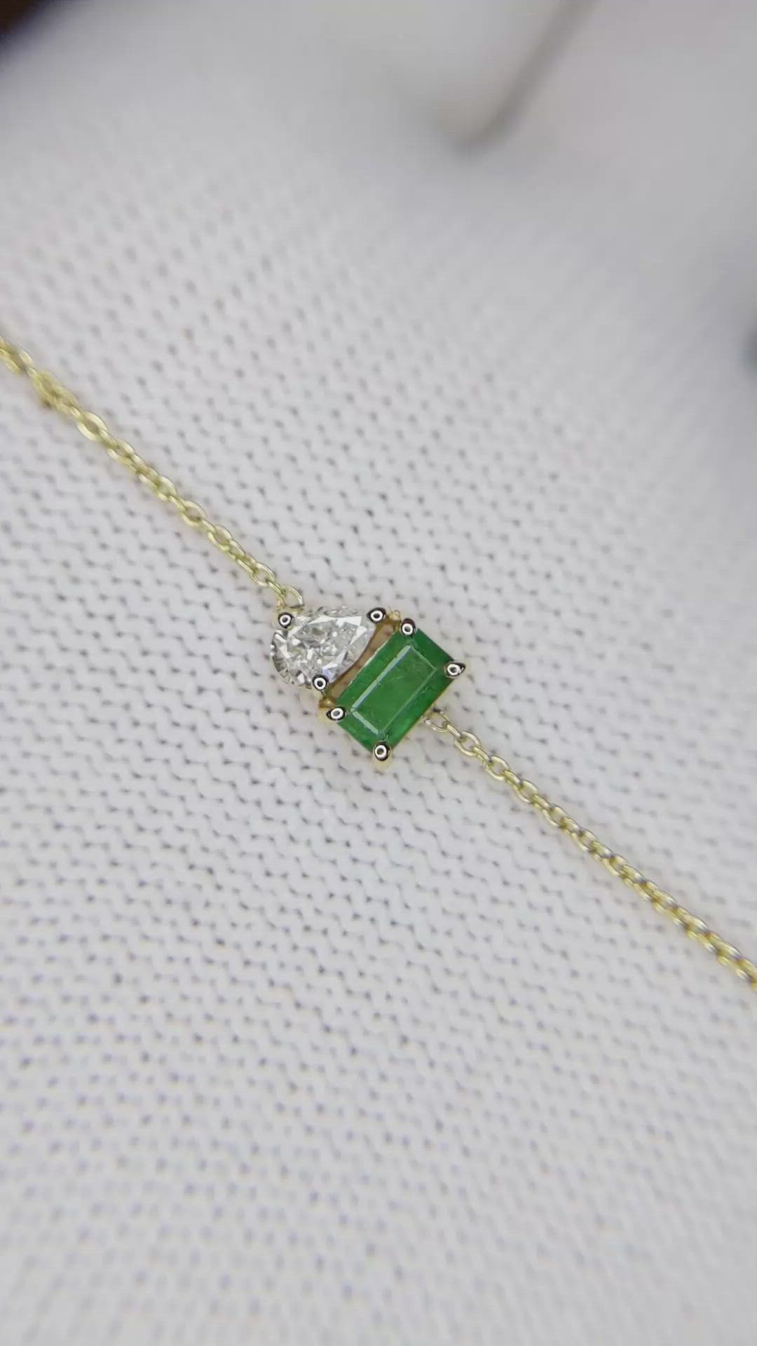 0.45 Ct.Tw. Emerald Accent Stones Bracelet, 14K Yellow Gold Size Video