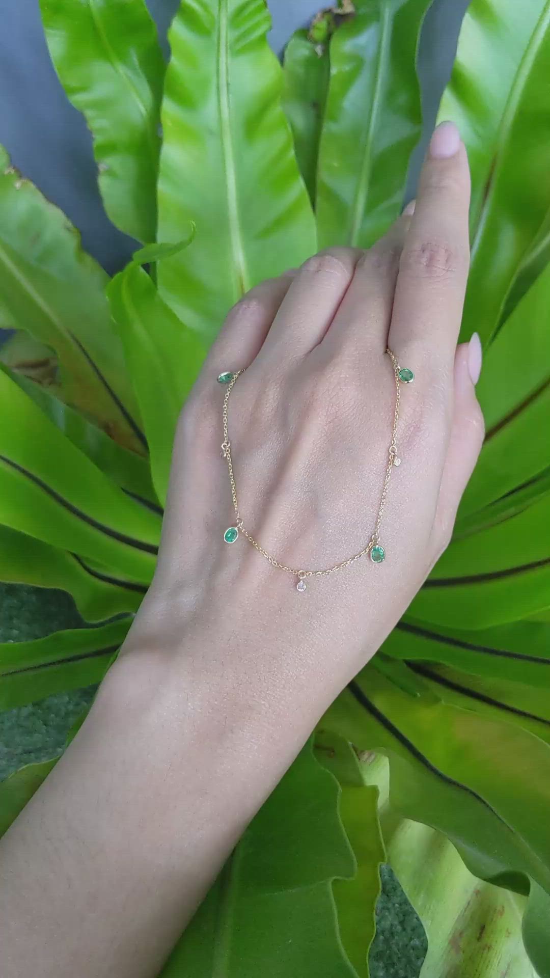 0.92 Ct. Emerald and Natural Diamond Bezel Necklace, 14K Yellow Gold Size Video