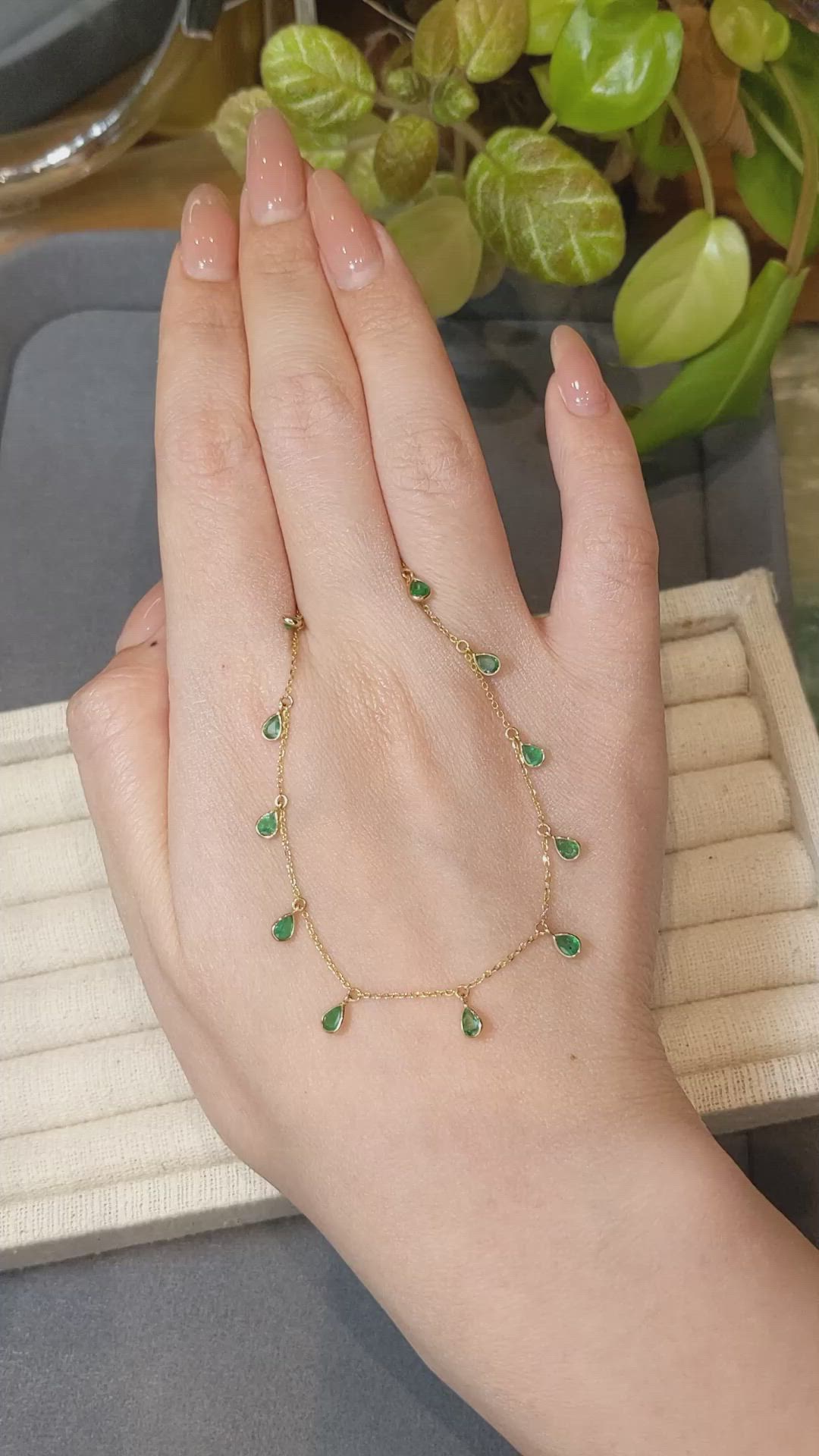 1.70 Ct. Emerald Bezel Necklace, 18K Yellow Gold Size Video