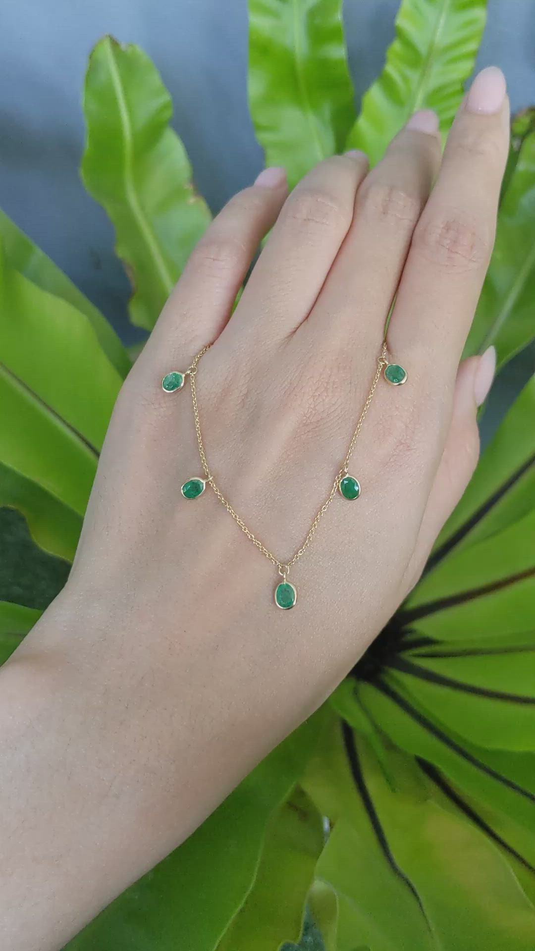 2.55 Ct. Emerald Bezel Necklace, 14K Yellow Gold Size Video
