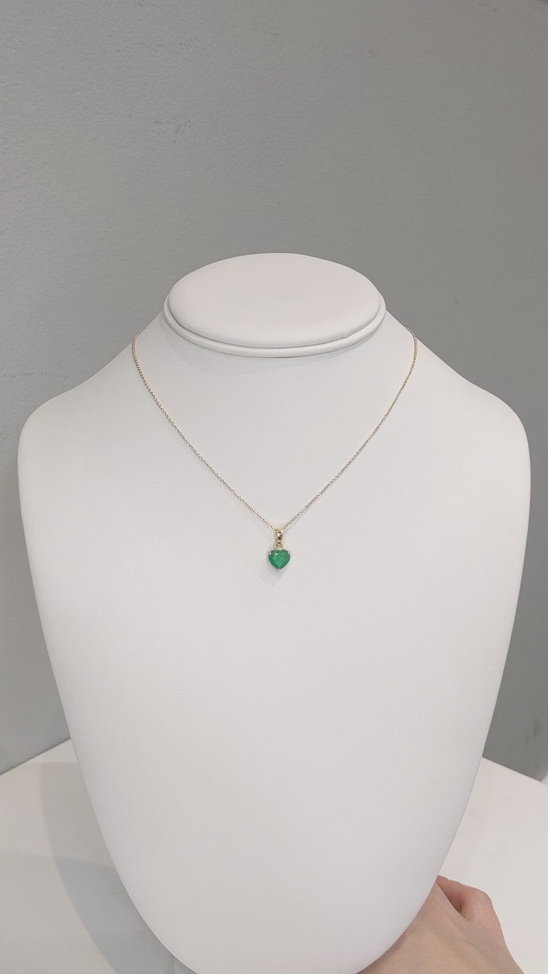 1.45 Ct. Emerald Solitaire Pendant, 14K Yellow Gold Size Video