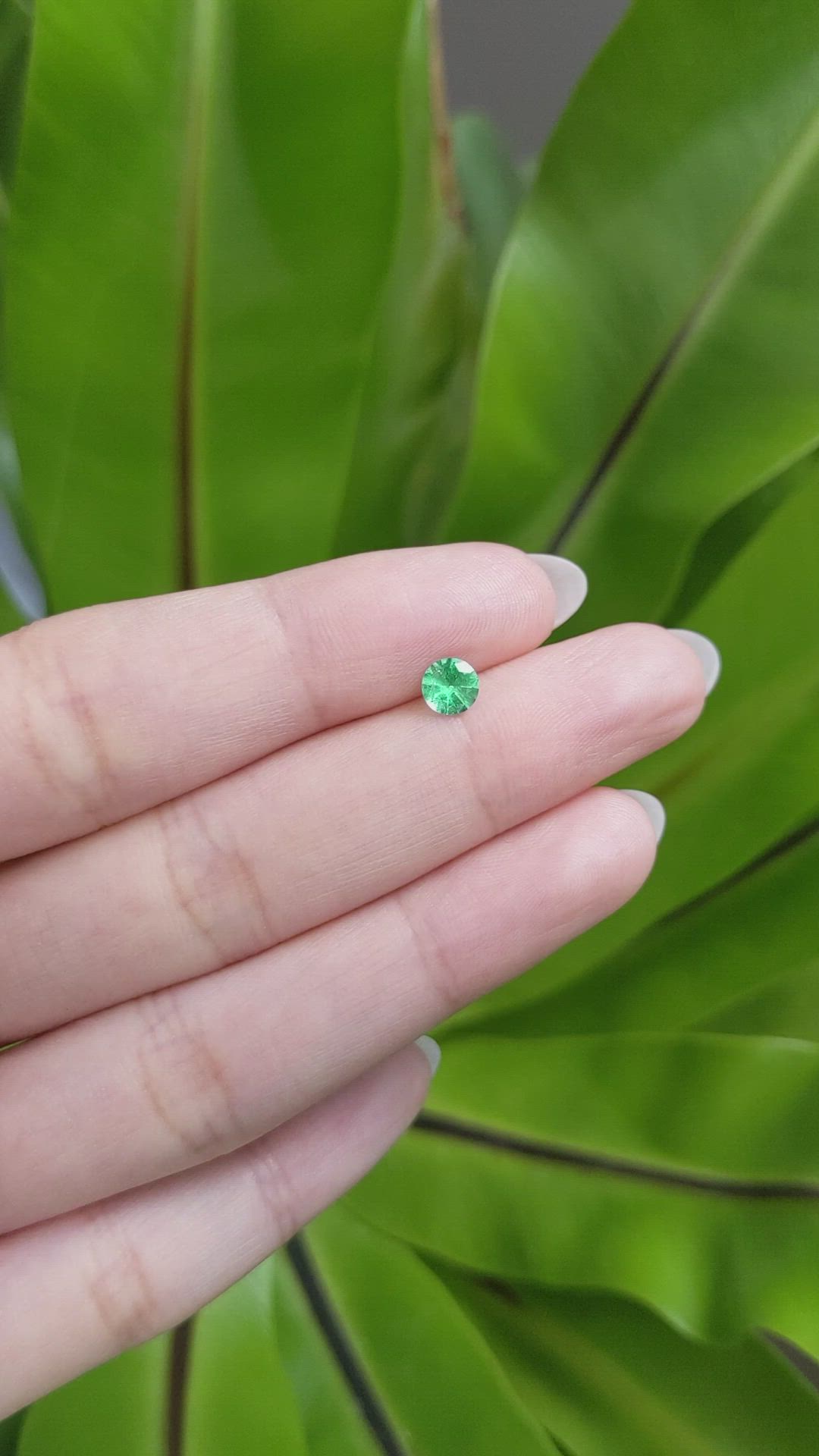 0.40 Ct. Emerald Natural Diamond Pave Pendant, 18K White Gold Size Video