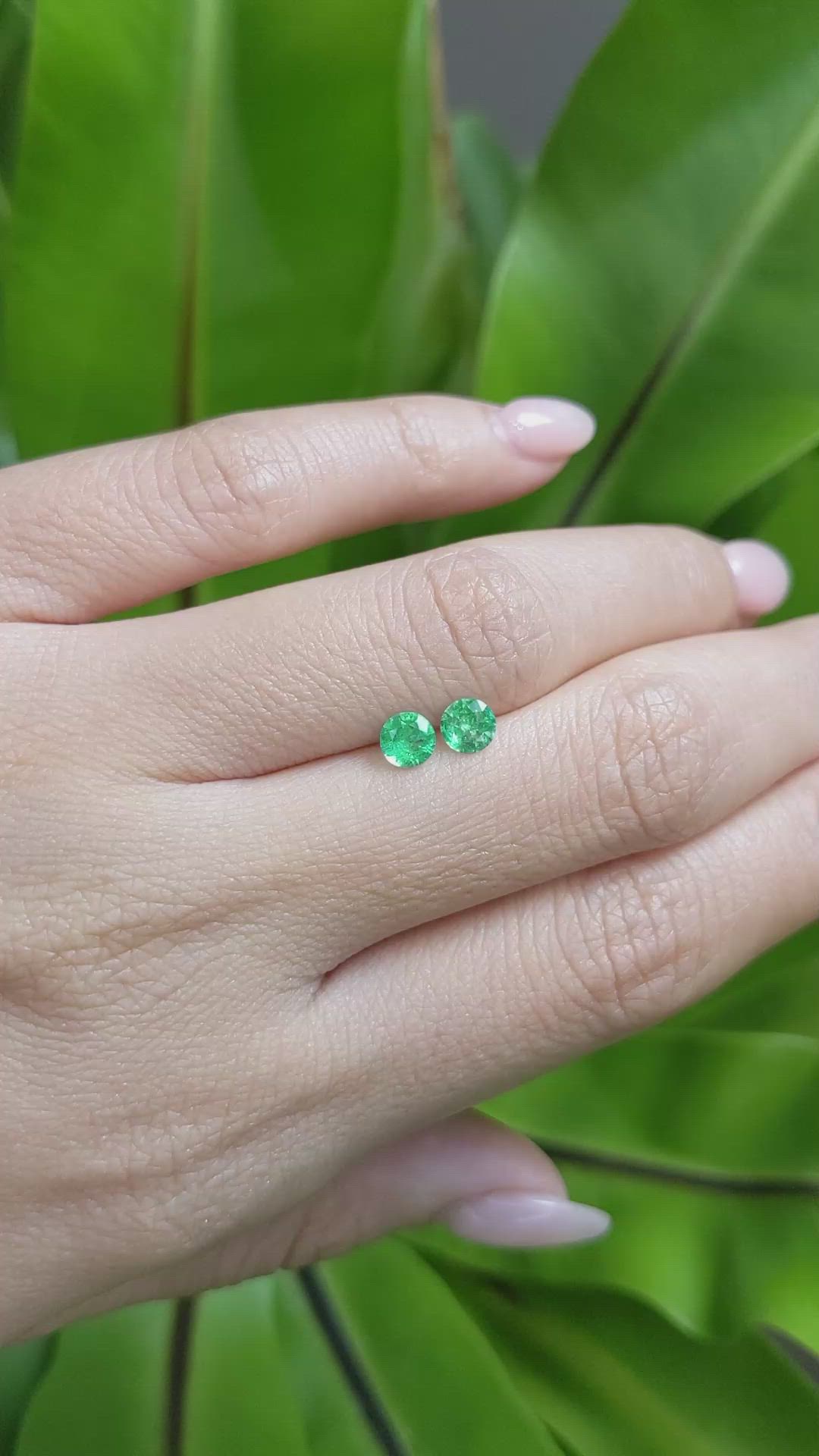 0.50 Ct.Tw. Emerald Studs Earrings, 14K Yellow Gold Size Video