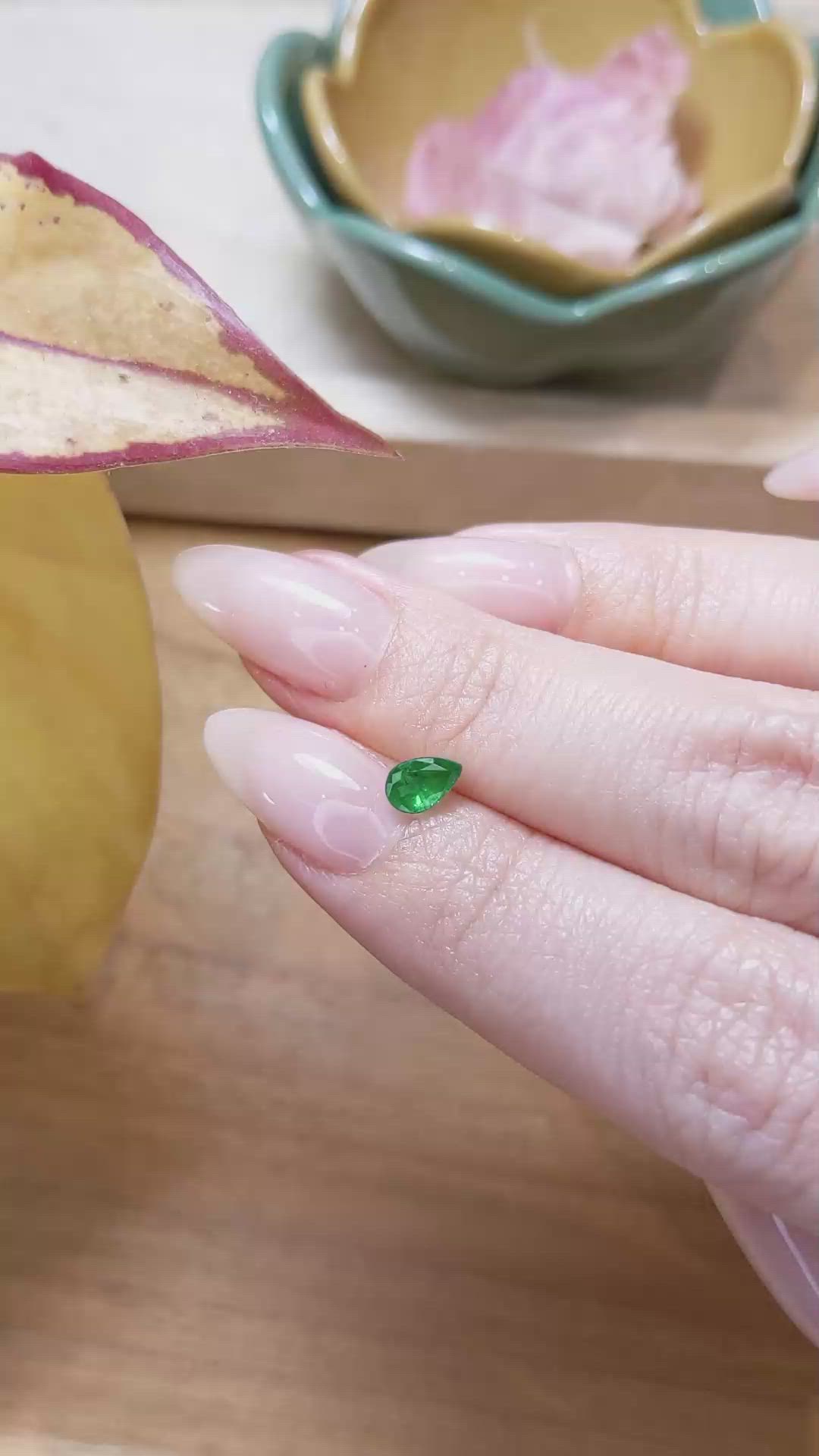 0.35 Ct. Emerald Natural Diamond Pave Ring, 18K White Gold Size Video