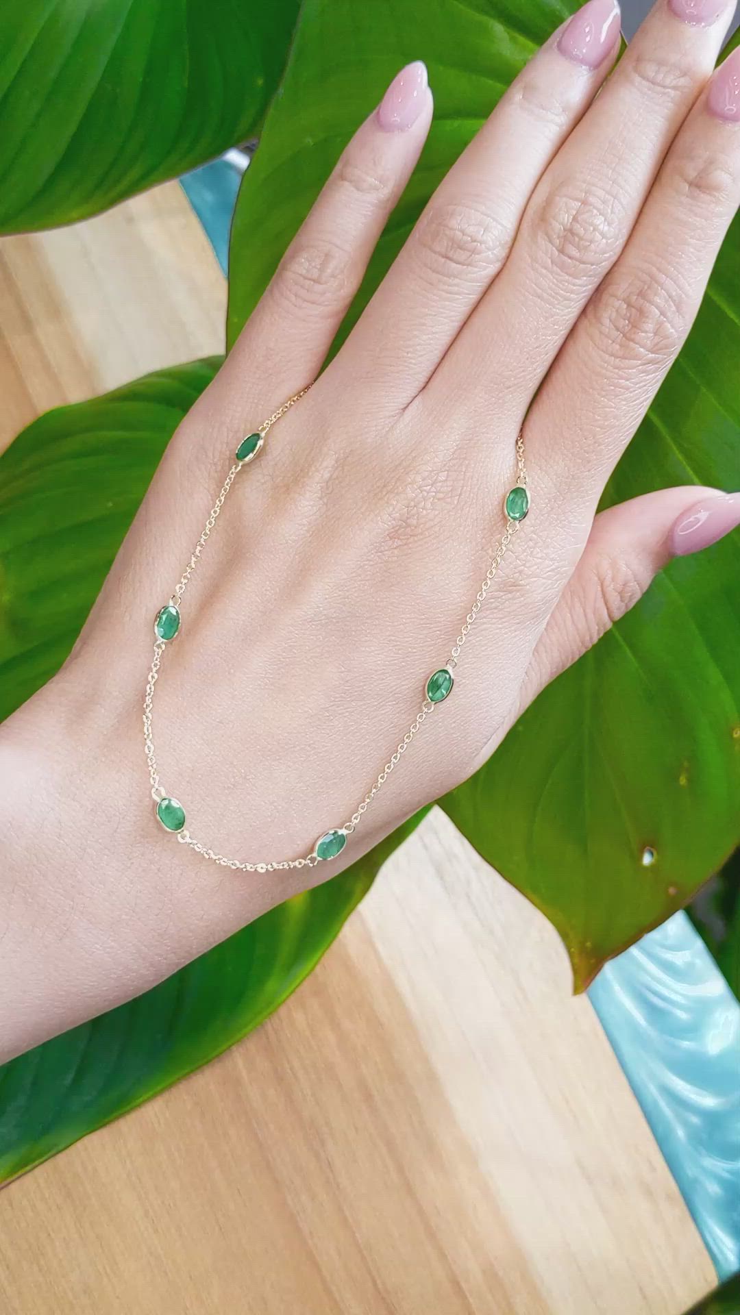 5.02 Ct. Emerald Bezel Necklace, 18K Yellow Gold Size Video